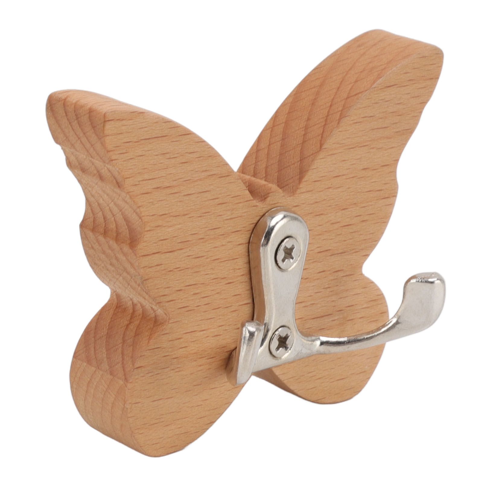 Wooden Butterfly Wall Hook Wood Wall Mounted Hanger for Coat Clothes Hat Towel - Image 5