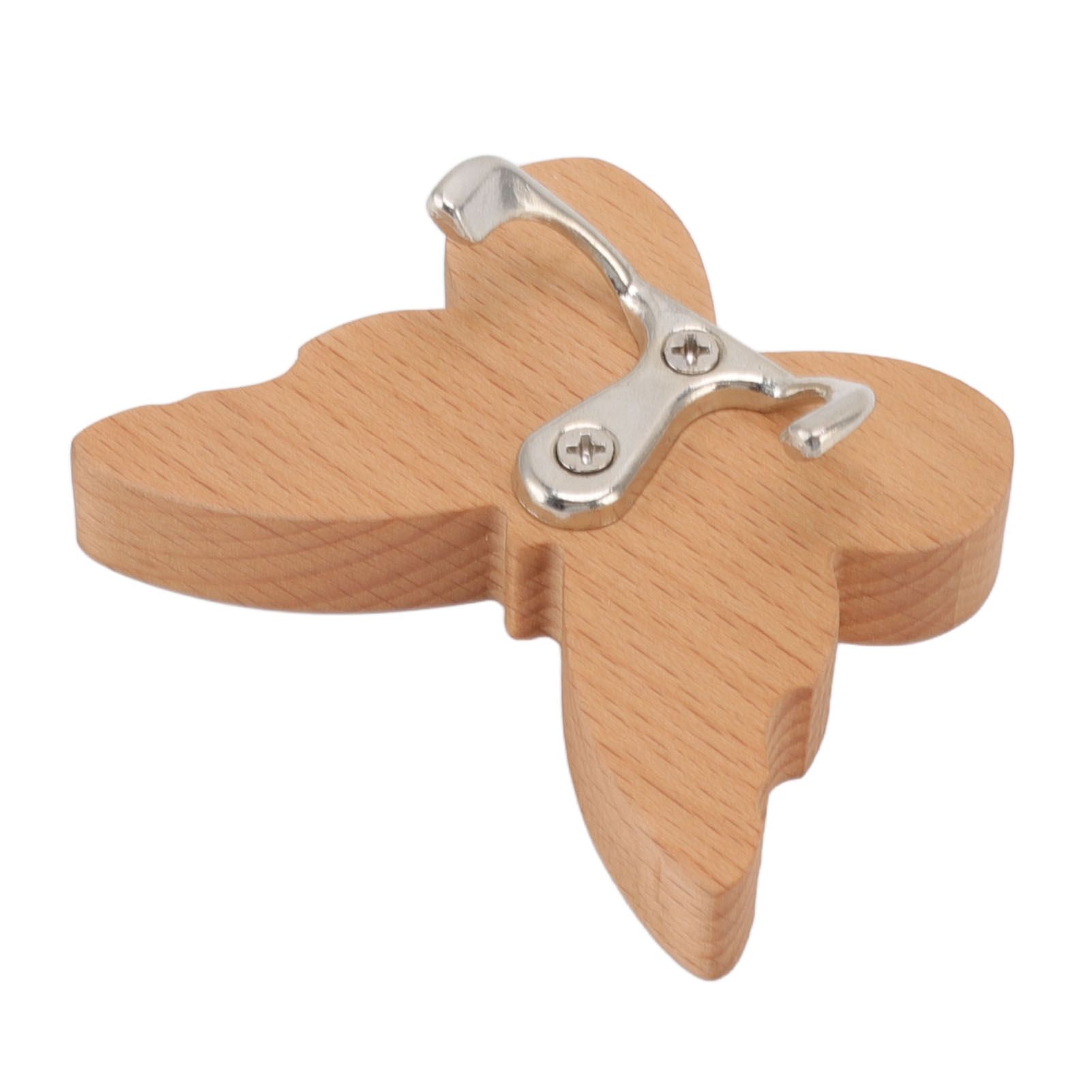 Wooden Butterfly Wall Hook Wood Wall Mounted Hanger for Coat Clothes Hat Towel - Image 6