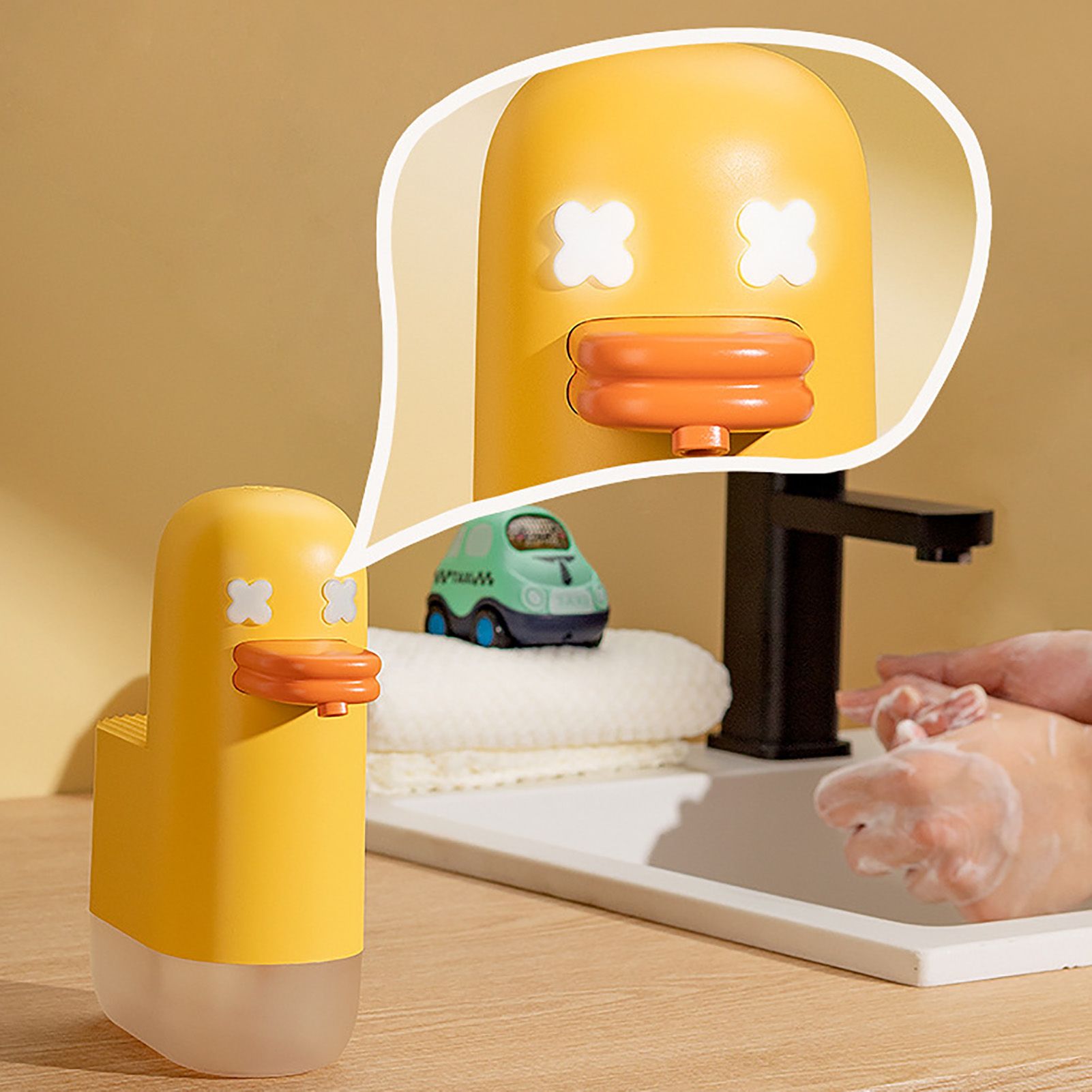 Automatic Foam Soap Dispenser USB Rechargeable Touchless Infrared Sensor Liquid Soap Dispenser for Kitchen Bathroom Duck - Image 6