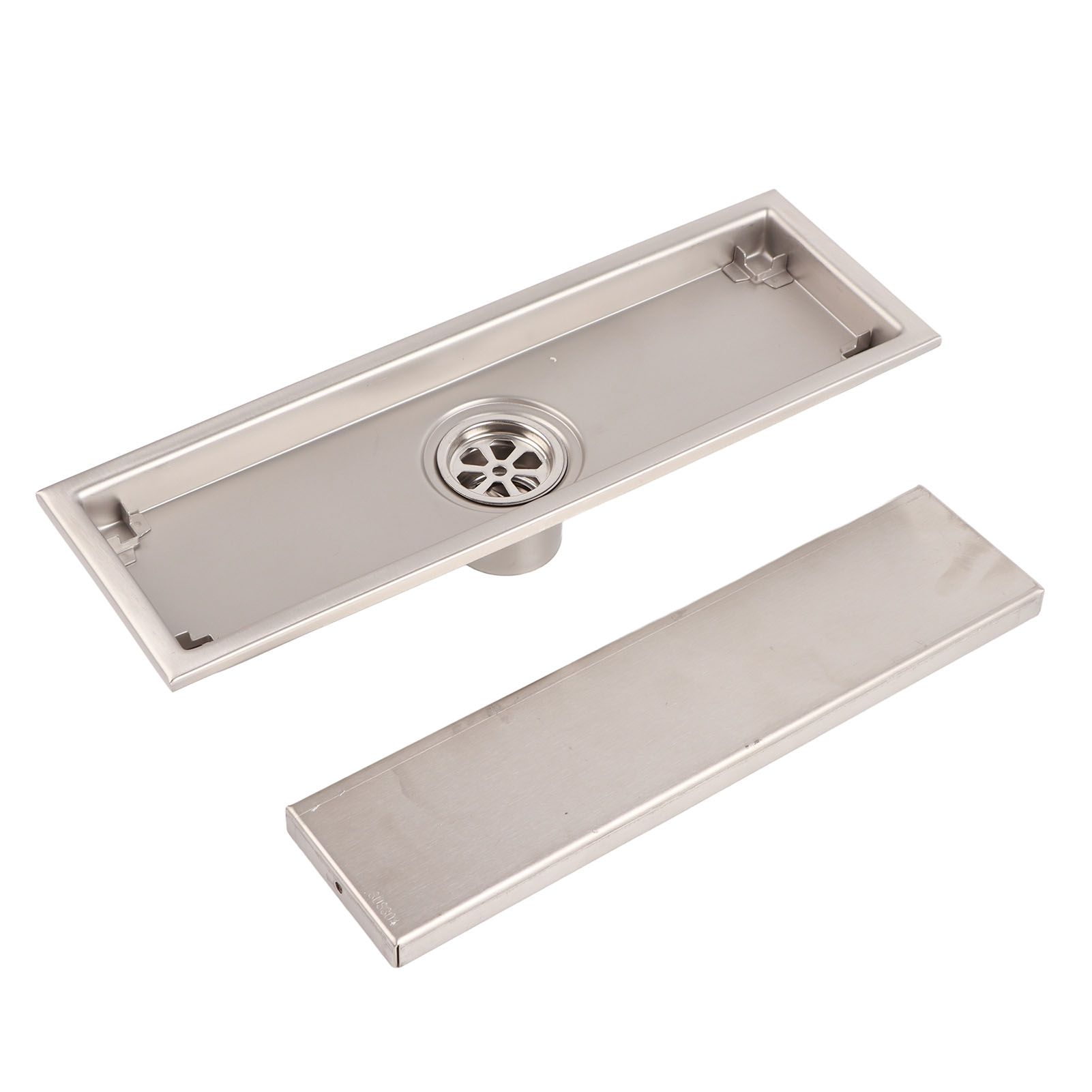 Linear Shower Drain Stainless Steel Rustproof Scratch Resistant Detachable Long Floor Drain for Bathroom Washroom Floor Drain - Image 1