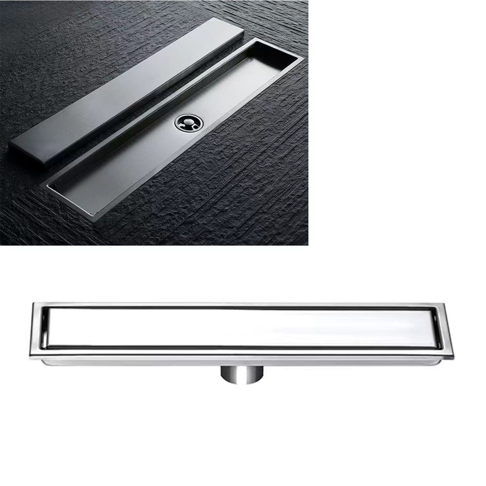 Linear Shower Drain Stainless Steel Rustproof Scratch Resistant Detachable Long Floor Drain for Bathroom Washroom Floor Drain - Image 6