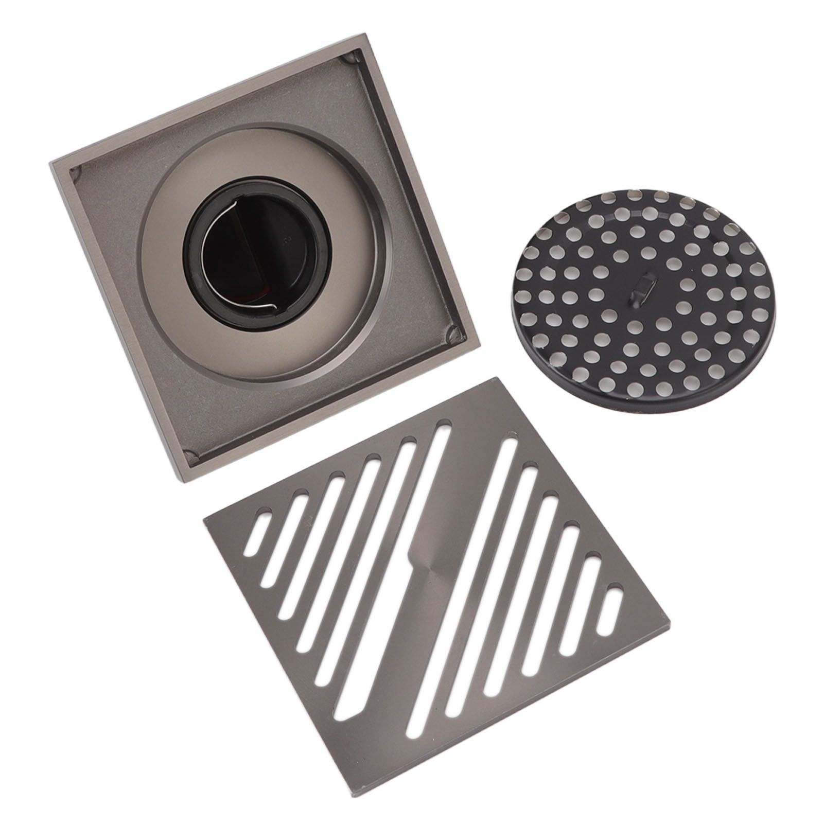 Square Shower Floor Drain Extra Thick Stainless Steel Bathroom Floor Drain for Home Kitchen Accessories Gray - Image 5
