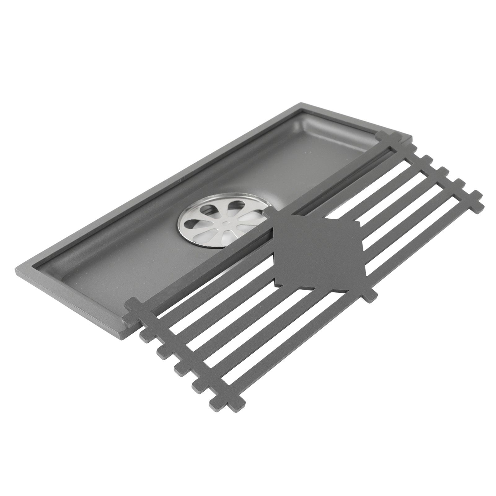 Floor Drain Stainless Steel Rectangle Corrosion Resistance Shower Grate for Kitchen Balcony Hotel 30CM/11.8IN - Image 7