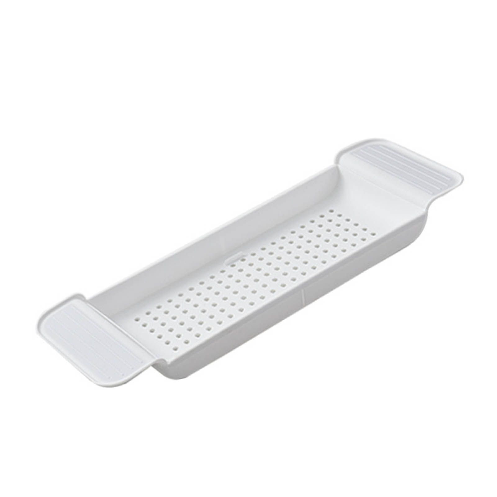 Bathtub Tray Stable Placement Expandable Plastic Material Draining Design Bath Caddy Tub Table for Bathroom White - Image 2