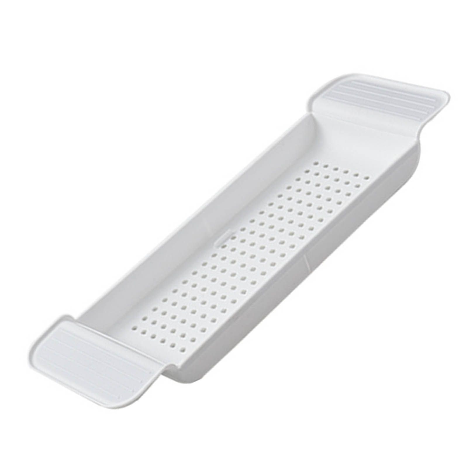 Bathtub Tray Stable Placement Expandable Plastic Material Draining Design Bath Caddy Tub Table for Bathroom White - Image 3