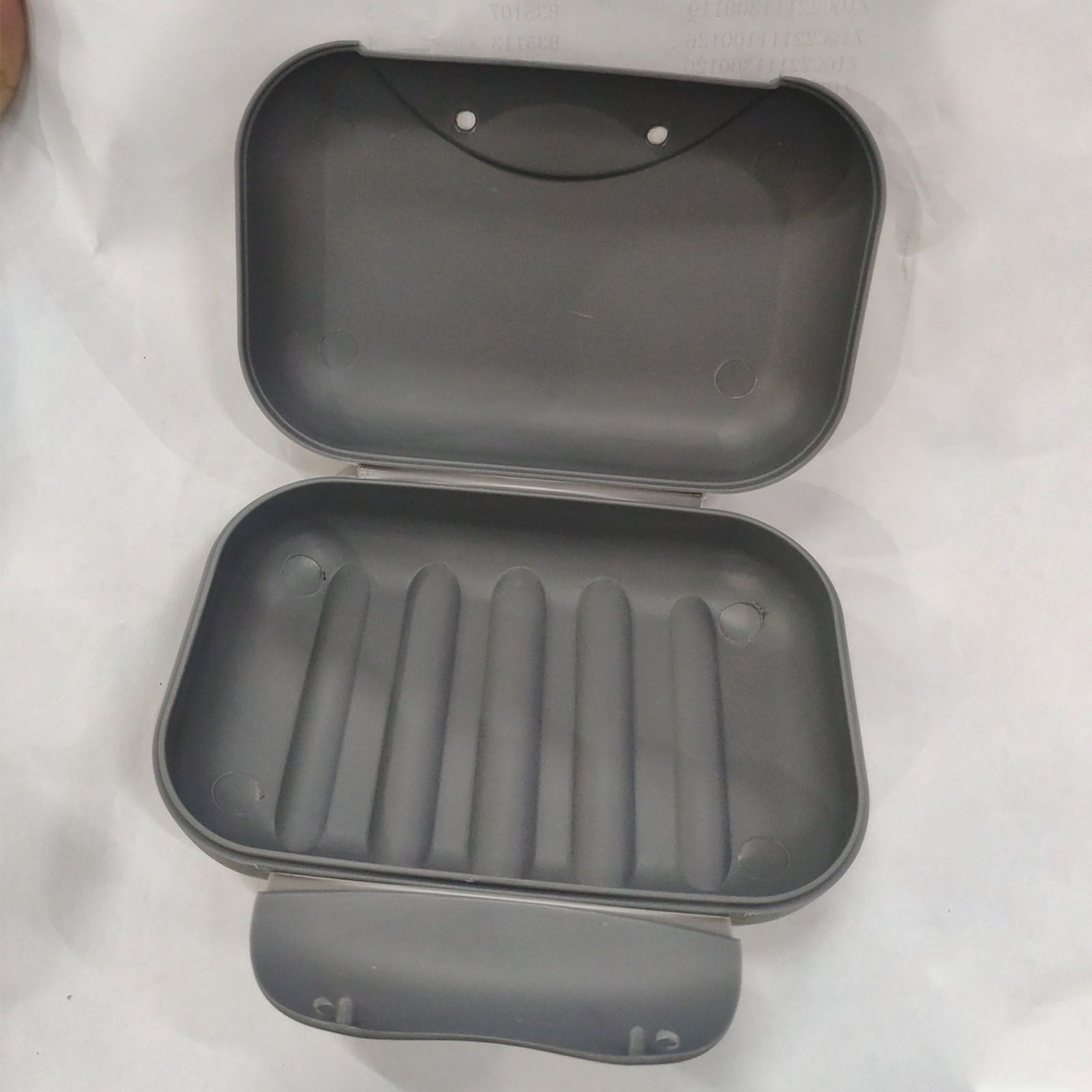 Soap Container Waterproof Washable Grey Portable Soap Case with Lock for Home Ourdoor Travelling - Image 4