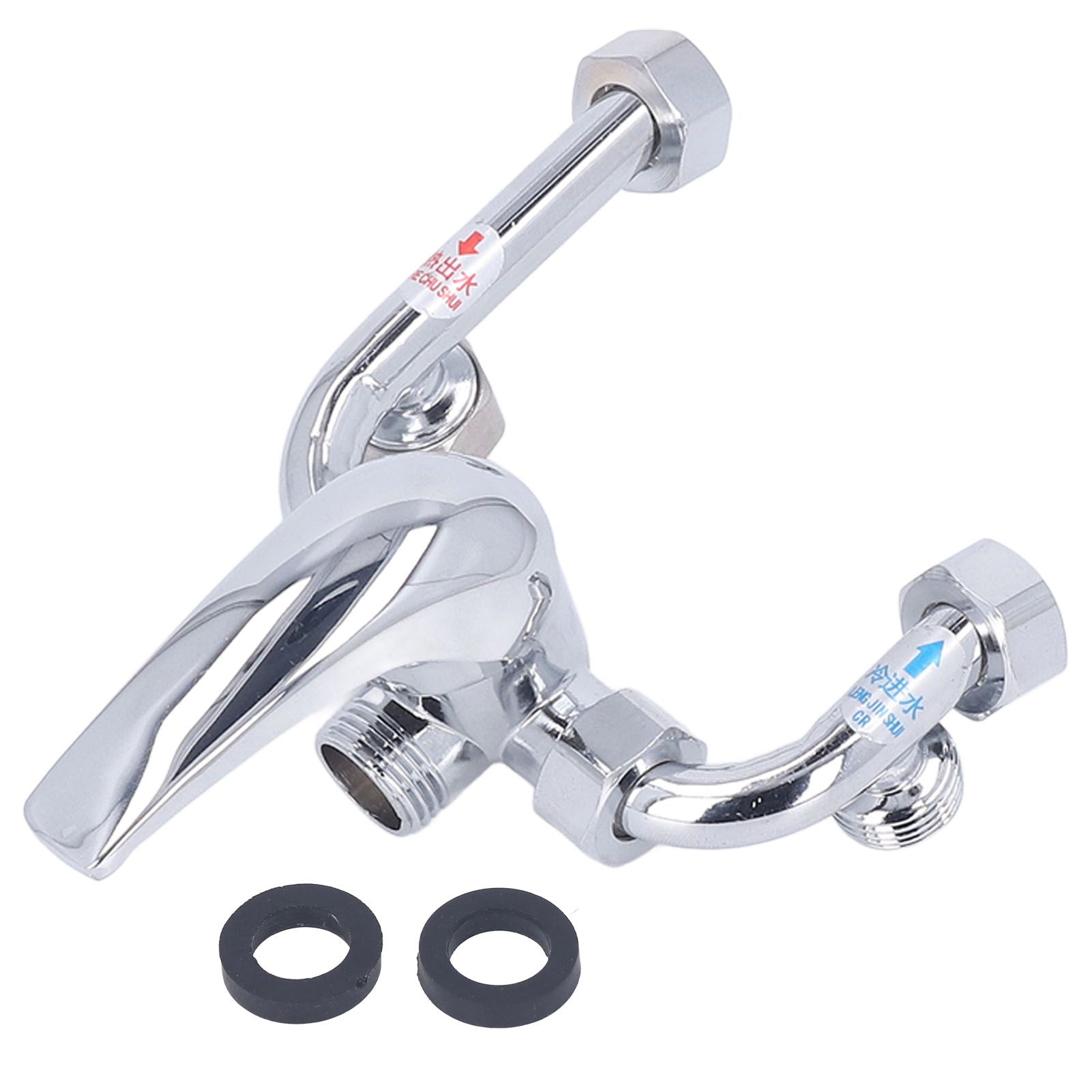 Copper Electric Water Heater Mixing Valve Surface Mounted U Bend Cold Hot Switch Shower Tap Water Inlet Universal Parts G1/2in - Image 1