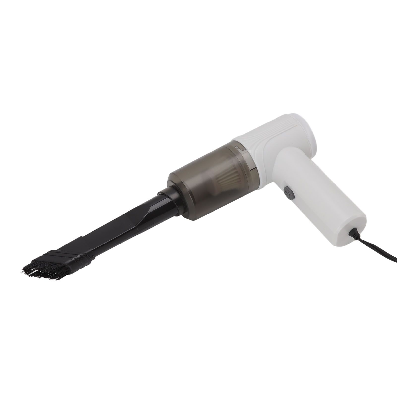 Car Vacuum Cleaner 360° Cleaning Washable Filter Screen Portable Handheld Vacuum Cleaner Inflator 12V White - Image 4