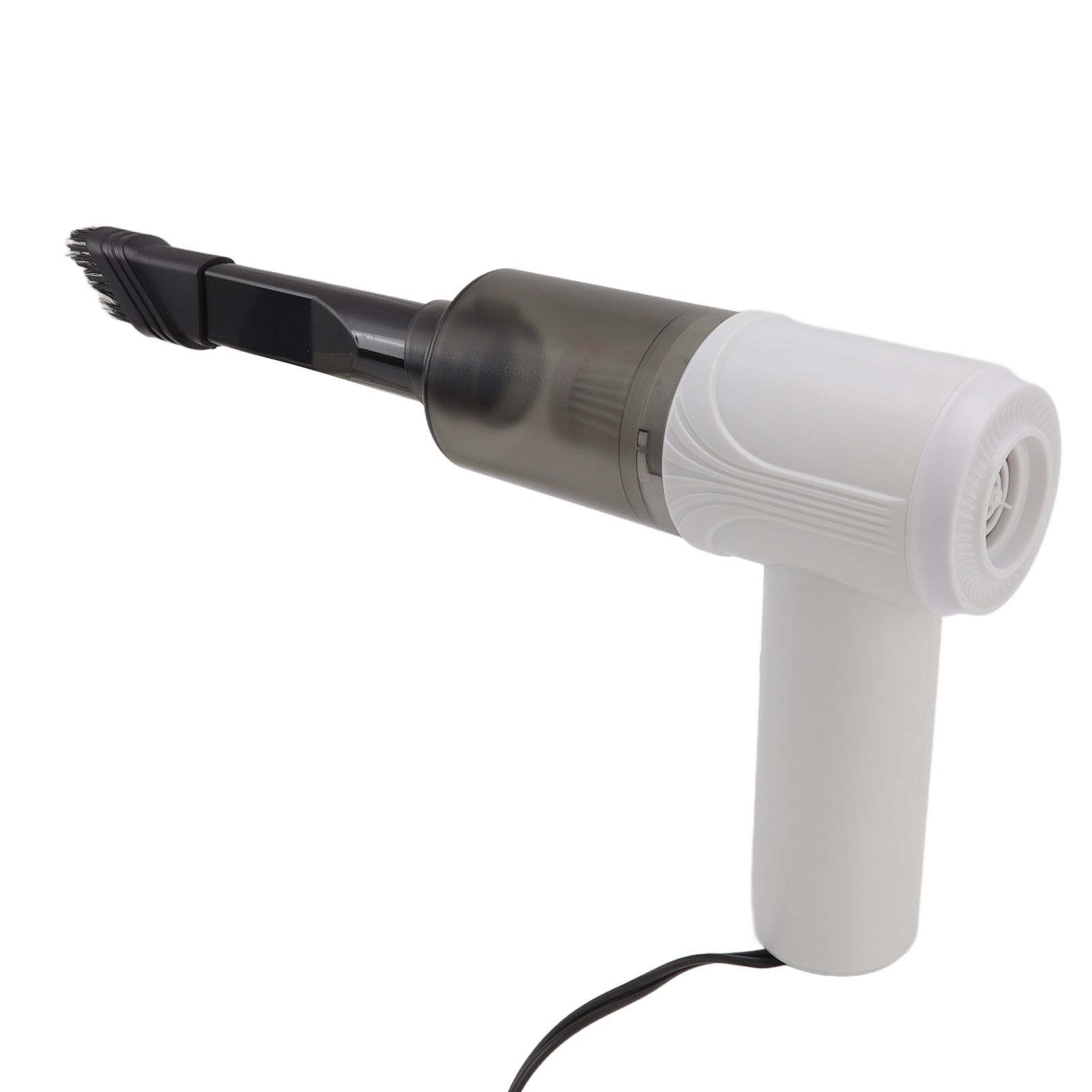 Car Vacuum Cleaner 360° Cleaning Washable Filter Screen Portable Handheld Vacuum Cleaner Inflator 12V White - Image 6