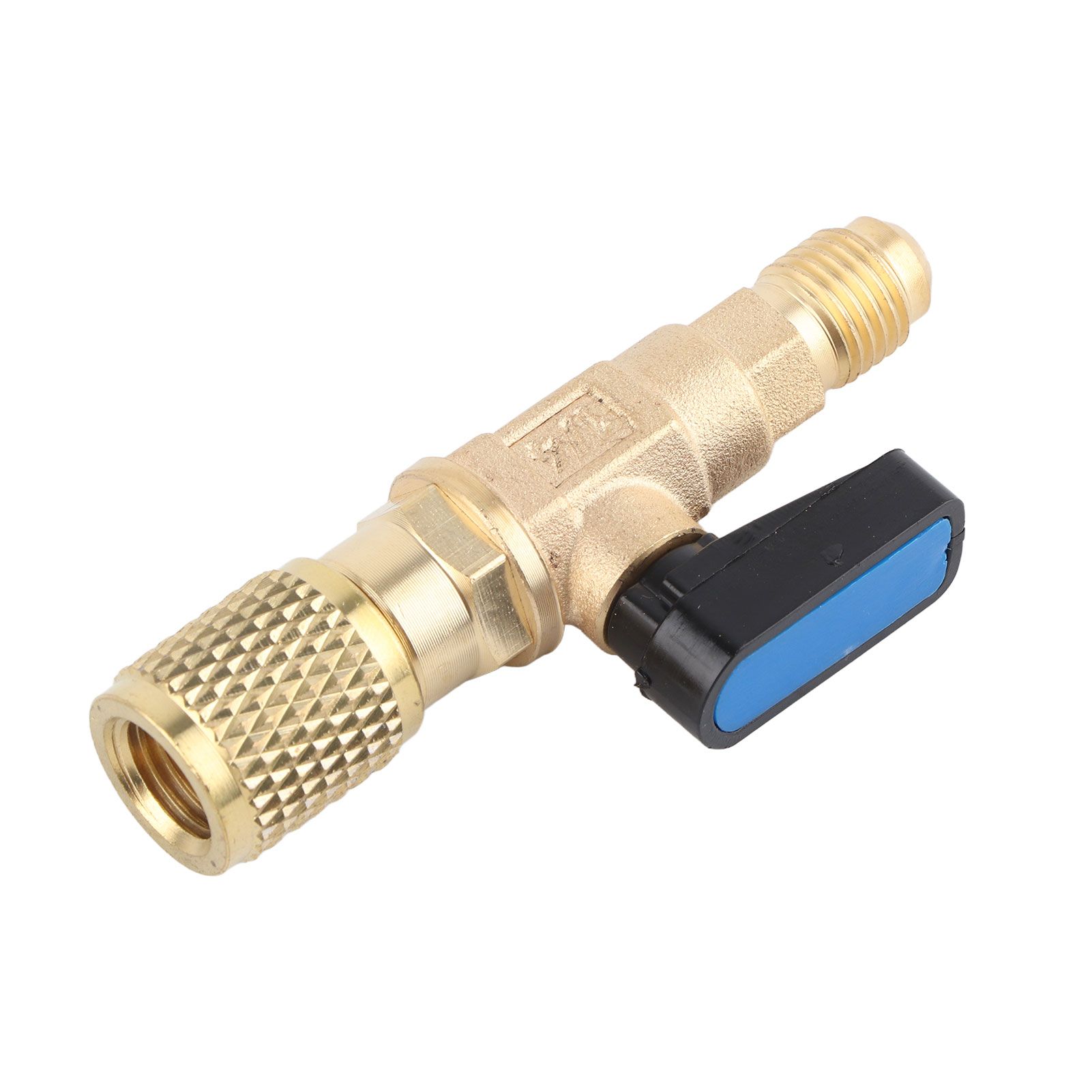 AC Air Conditioning Refrigeration Valve Refrigerant Liquid Hose Ball Valve Adapter Yellow - Image 2