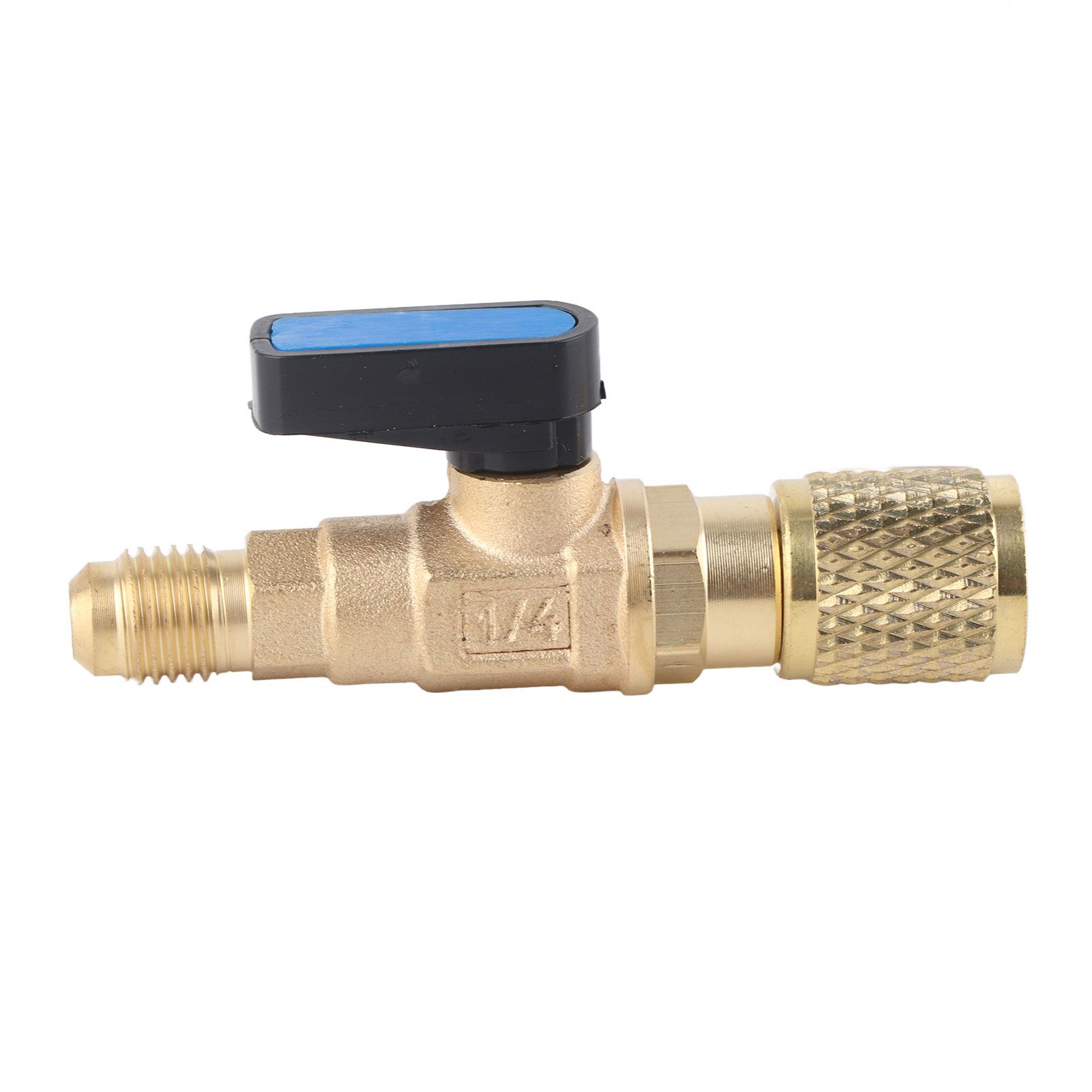 AC Air Conditioning Refrigeration Valve Refrigerant Liquid Hose Ball Valve Adapter Yellow - Image 4