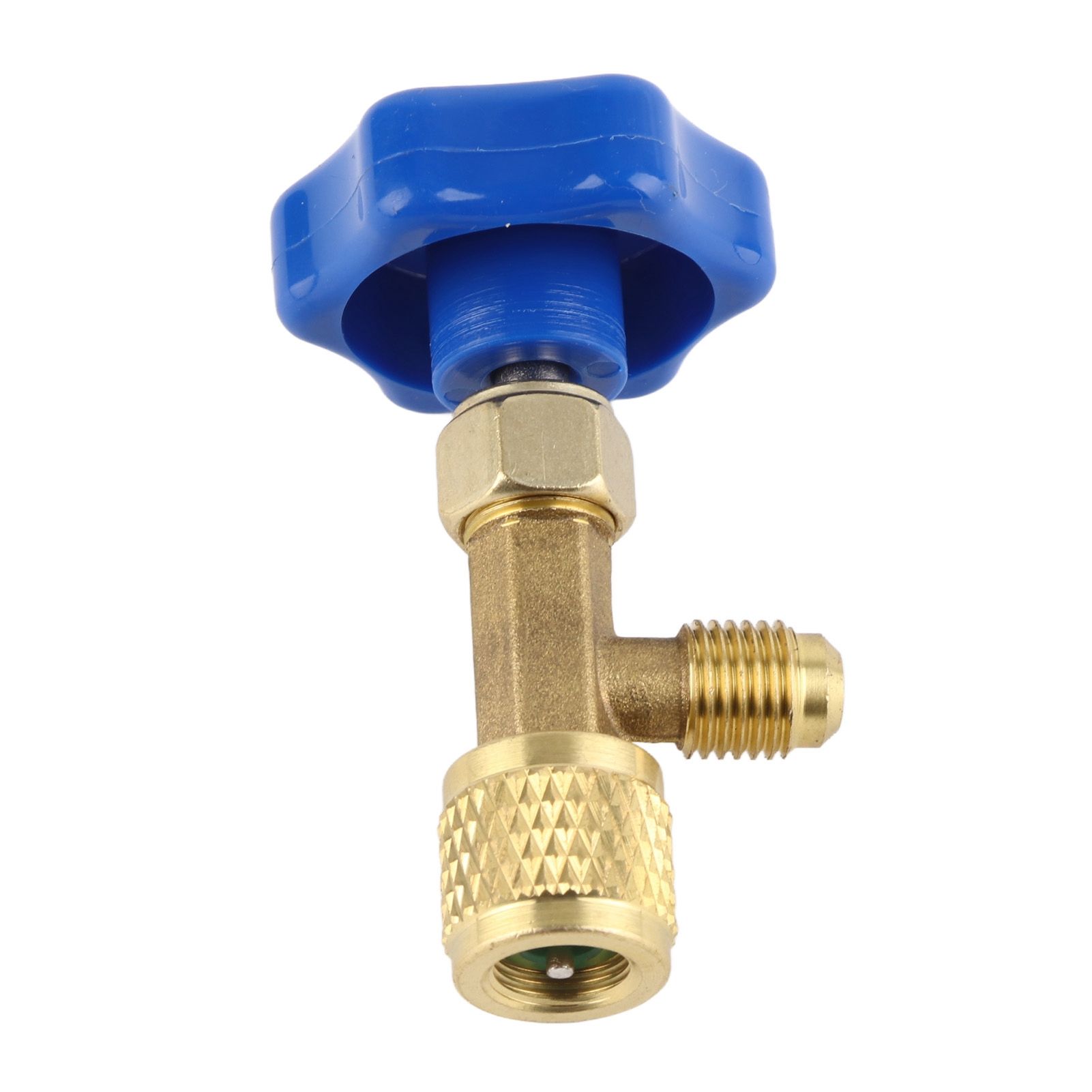 Universal Refrigerant Safety Valve Brass 1cm Diameter Cylinder Valve Replacement for Home Air Conditioner Yellow - Image 6