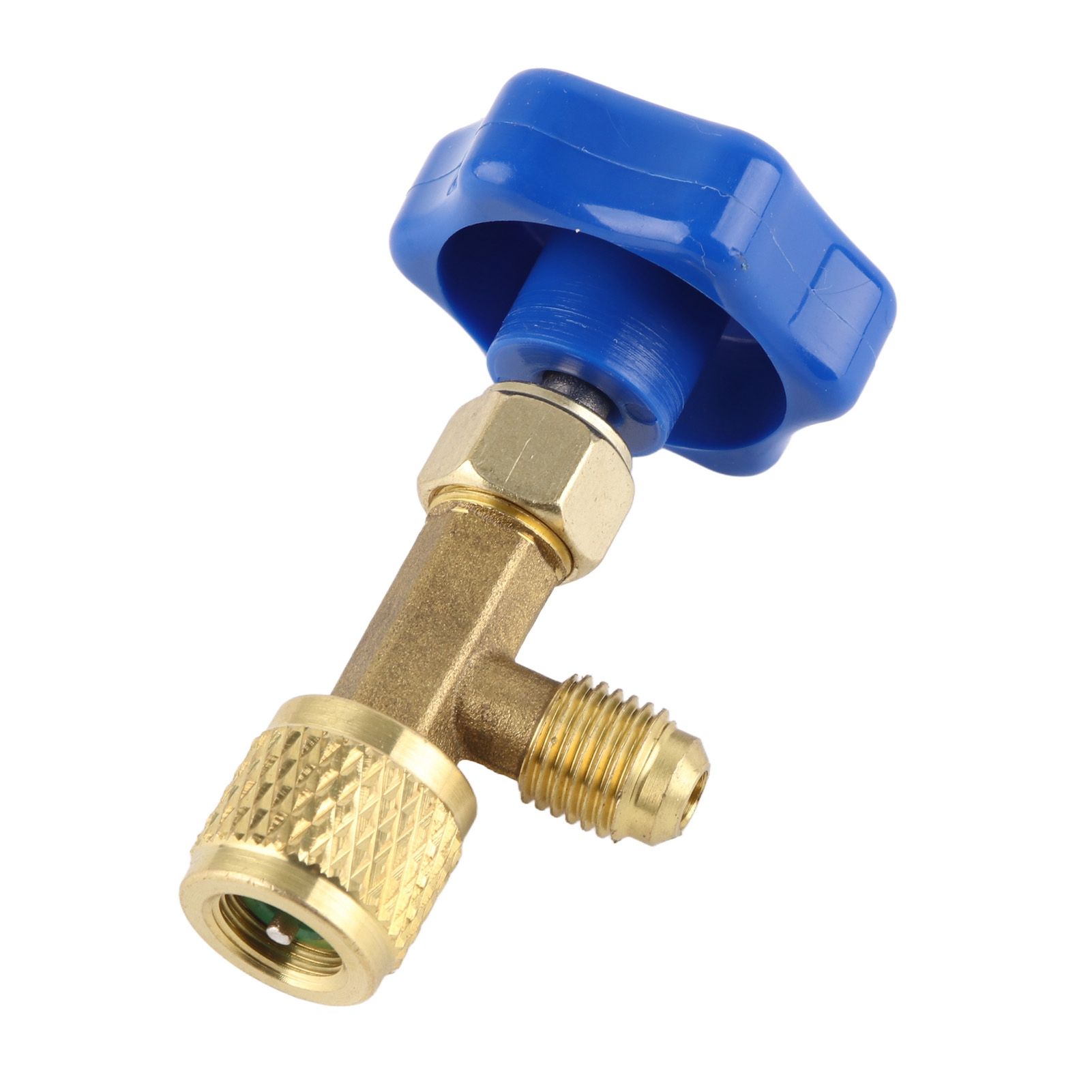 Universal Refrigerant Safety Valve Brass 1cm Diameter Cylinder Valve Replacement for Home Air Conditioner Yellow - Image 7