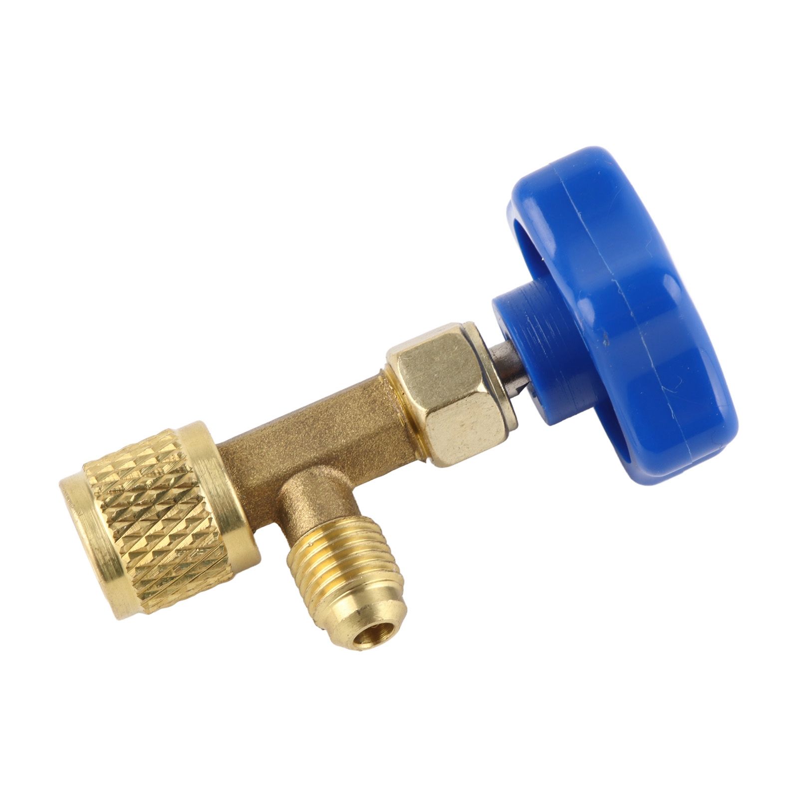 Universal Refrigerant Safety Valve Brass 1cm Diameter Cylinder Valve Replacement for Home Air Conditioner Yellow - Image 8