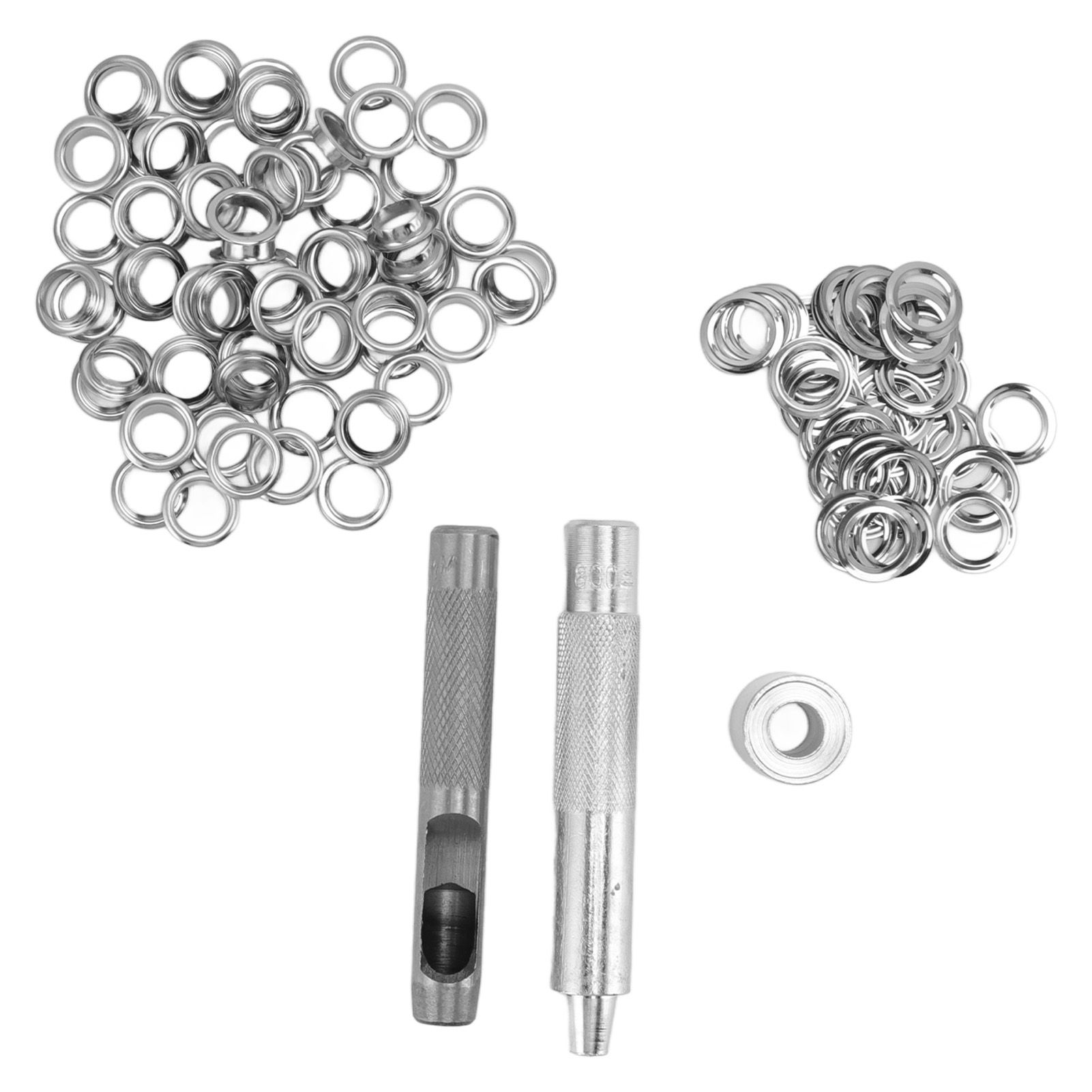 Grommet Tool Kit 100 Set Grommet Eyelets with Setting Tools Hole Cutter Mandrel for Tarps Handicraft - Image 6