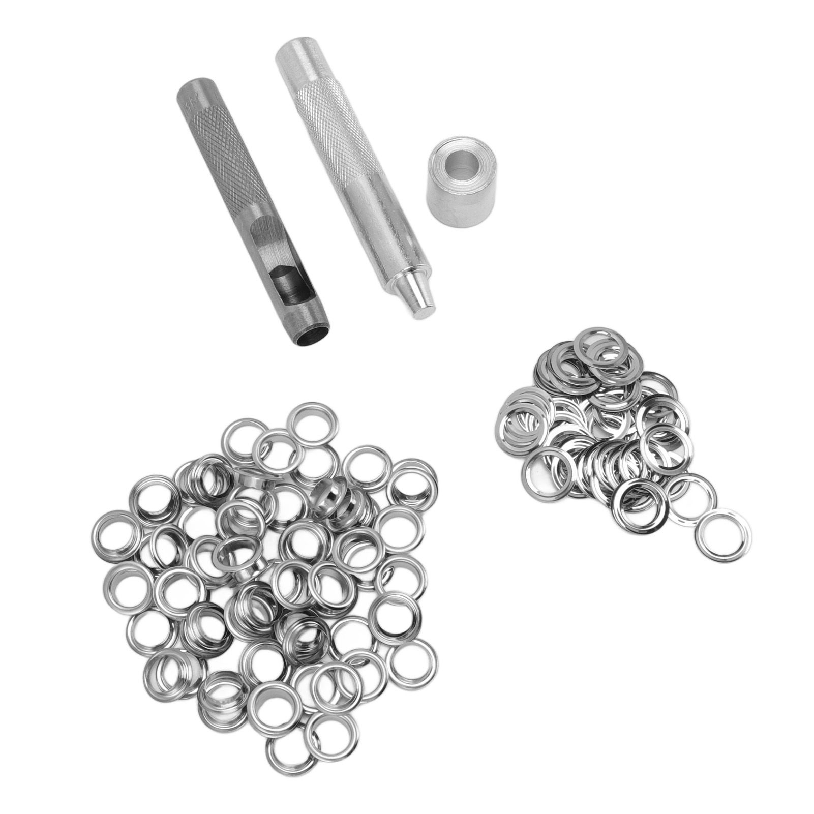 Grommet Tool Kit 100 Set Grommet Eyelets with Setting Tools Hole Cutter Mandrel for Tarps Handicraft - Image 8