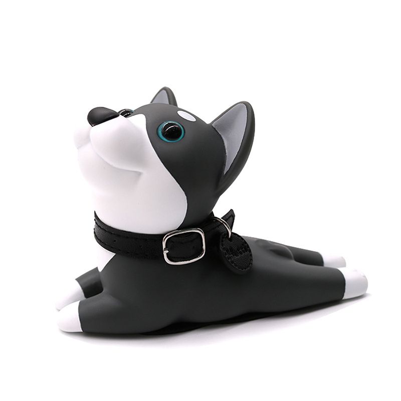 Cartoon Door Stopper Cute Animal Shaped Punch Free Decorative Door Wedge for Home Office Gray Dog - Image 1