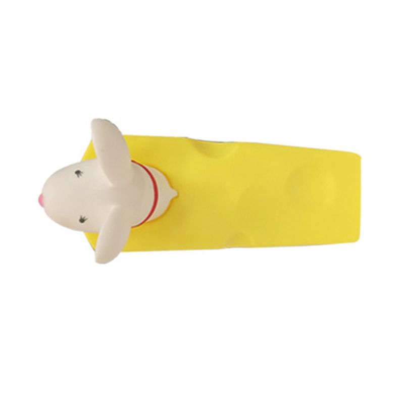 Cartoon Door Stopper Cute Animal Shaped Punch Free Decorative Door Wedge for Home Office White Mouse - Image 5