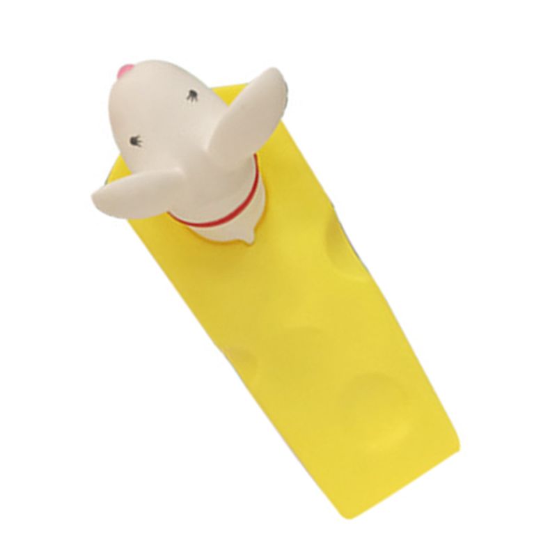 Cartoon Door Stopper Cute Animal Shaped Punch Free Decorative Door Wedge for Home Office White Mouse - Image 6