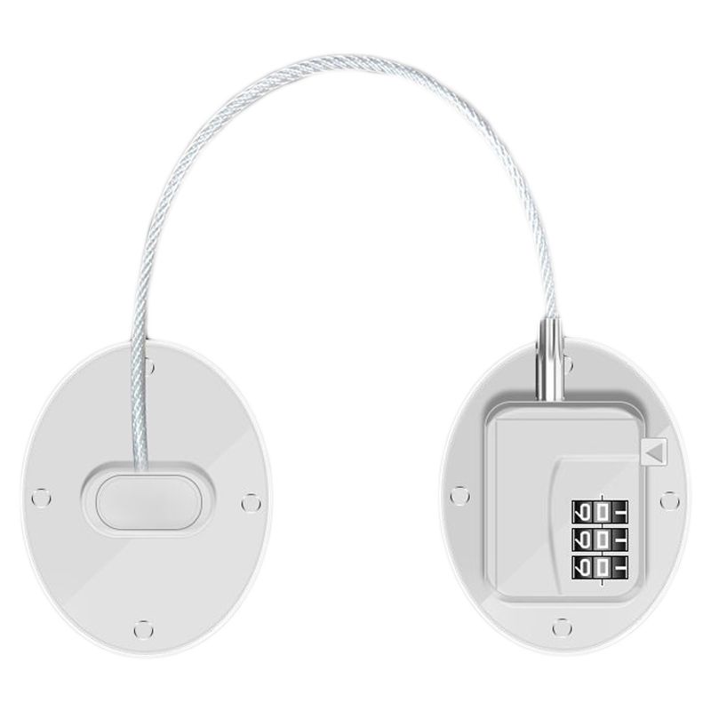 Refrigerator Lock Combination Design Strong Metal ABS Multifunction Freezer Lock for Cabinet Window Door FQ1 White - Image 3