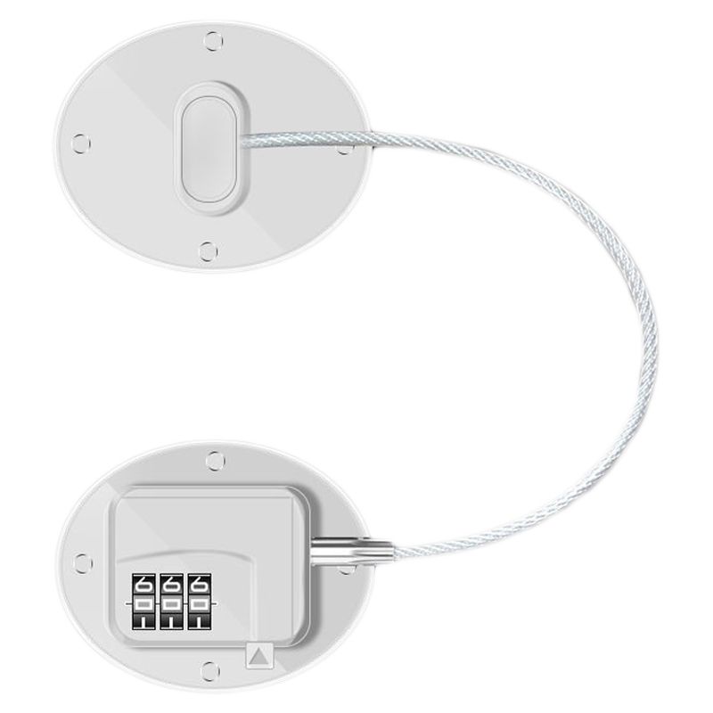 Refrigerator Lock Combination Design Strong Metal ABS Multifunction Freezer Lock for Cabinet Window Door FQ1 White - Image 4
