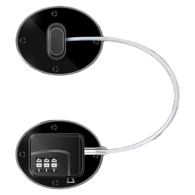Refrigerator Lock Combination Design Strong Metal ABS Multifunction Freezer Lock for Cabinet Window Door FQ1 Black - Image 4