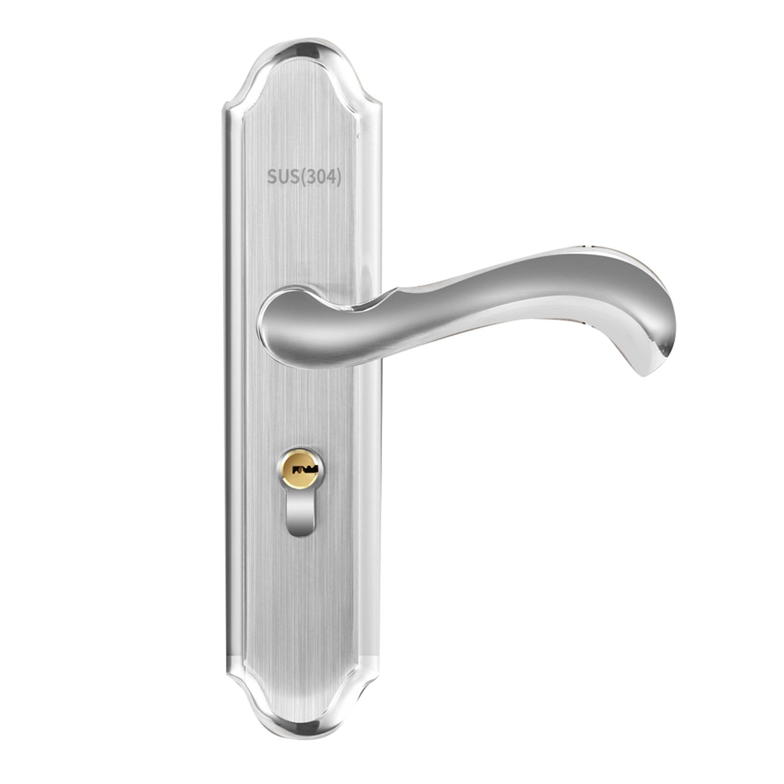 Stainless Steel Handle Door Lock Mechanical Magnetic Security Entry Lever Lock for Bedroom Hotel Balcony - Image 2
