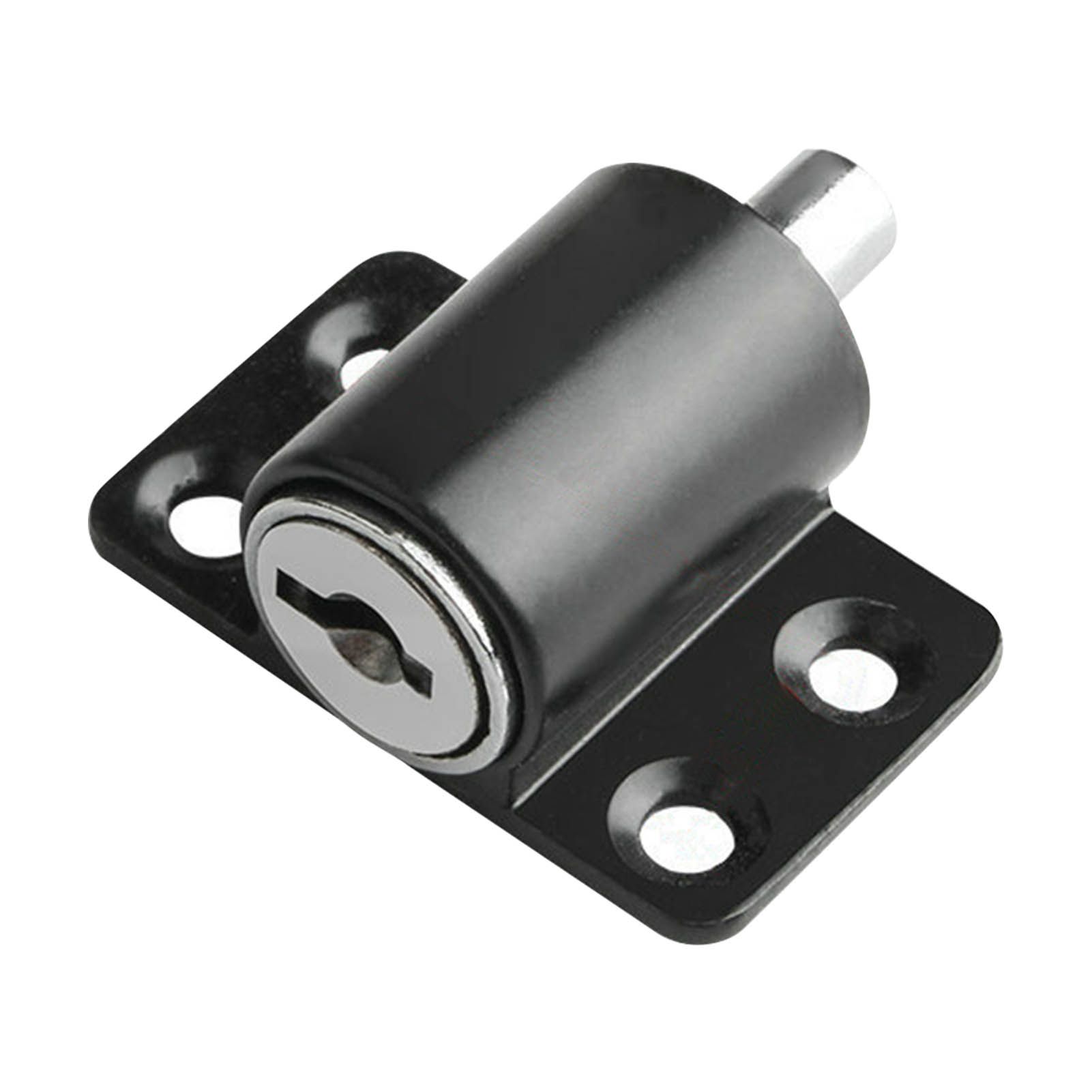 Door Security Lock Anti Theft Alloy Paint Surface with Keys Window Bolt for Home Cabinets Black - Image 2
