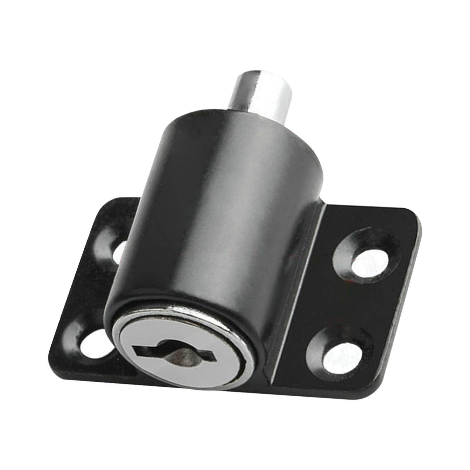 Door Security Lock Anti Theft Alloy Paint Surface with Keys Window Bolt for Home Cabinets Black - Image 3
