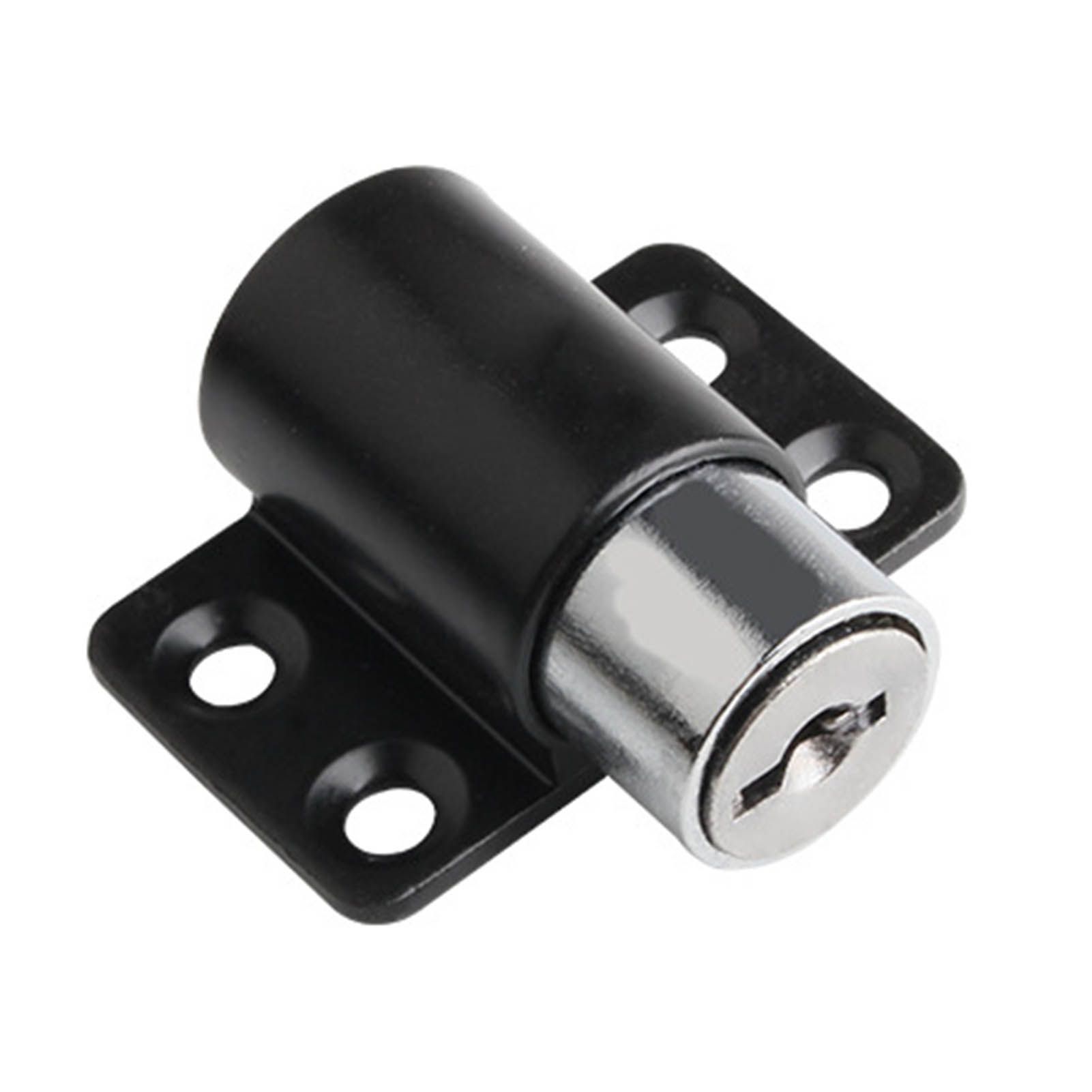 Door Security Lock Anti Theft Alloy Paint Surface with Keys Window Bolt for Home Cabinets Black - Image 4