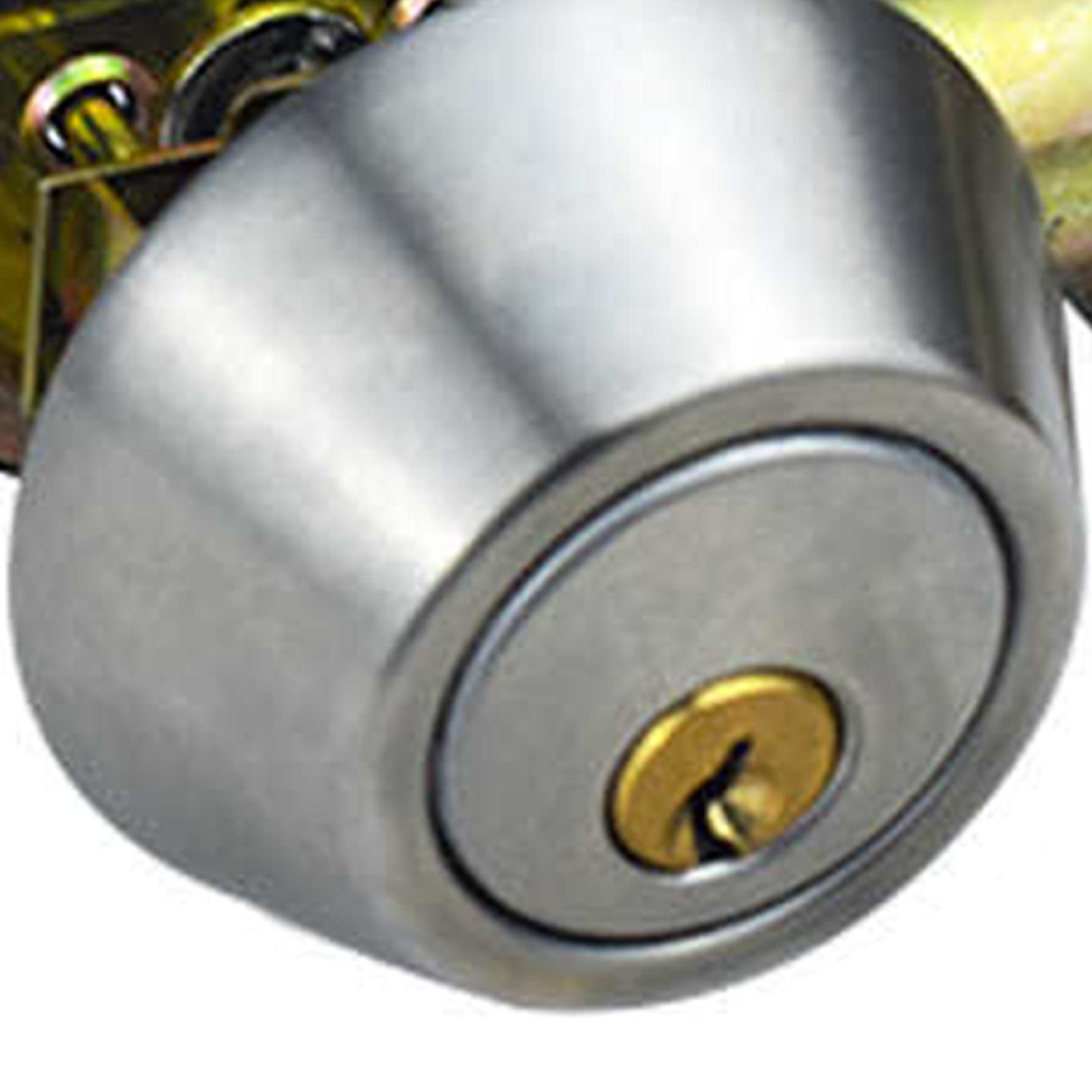 Ball Door Knob Universal Protection Classic Entrance Keyed Interior Door Knob for Home Use Silver - Image 8