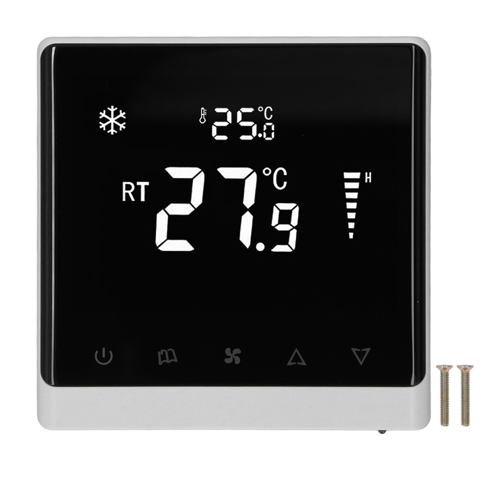 Air Conditioning Fan Thermostat Home Touchscreen Thermostat Panel Temperature Controller DC Brushless 180‑260V - Image 1