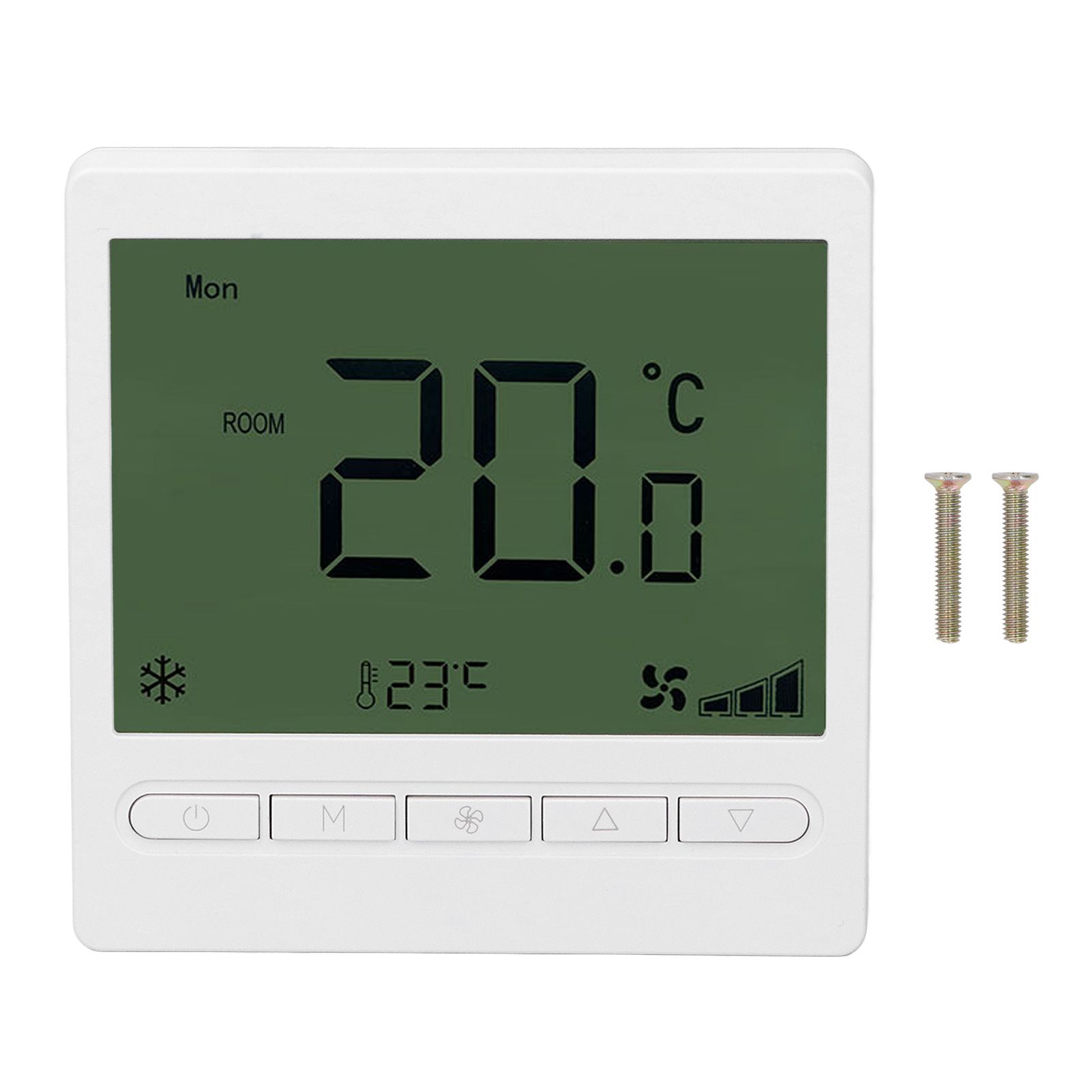 Smart Fan Coil Thermostat ABS LCD Screen Anti Interference Intelligent Thermostat for Home 220V - Image 1