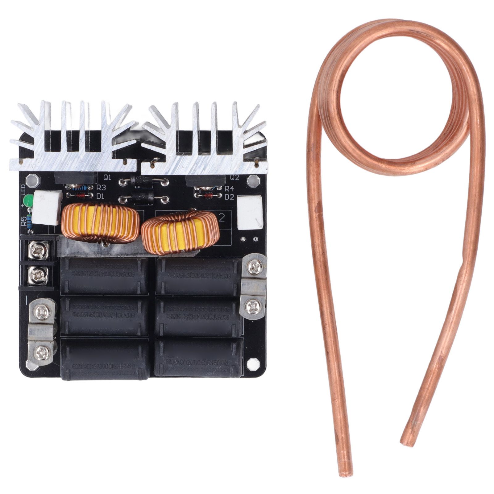 Induction Heating Module 1000W High Frequency Low Voltage ZVS Heater Board with Coil for DIY 12V‑48V - Image 1