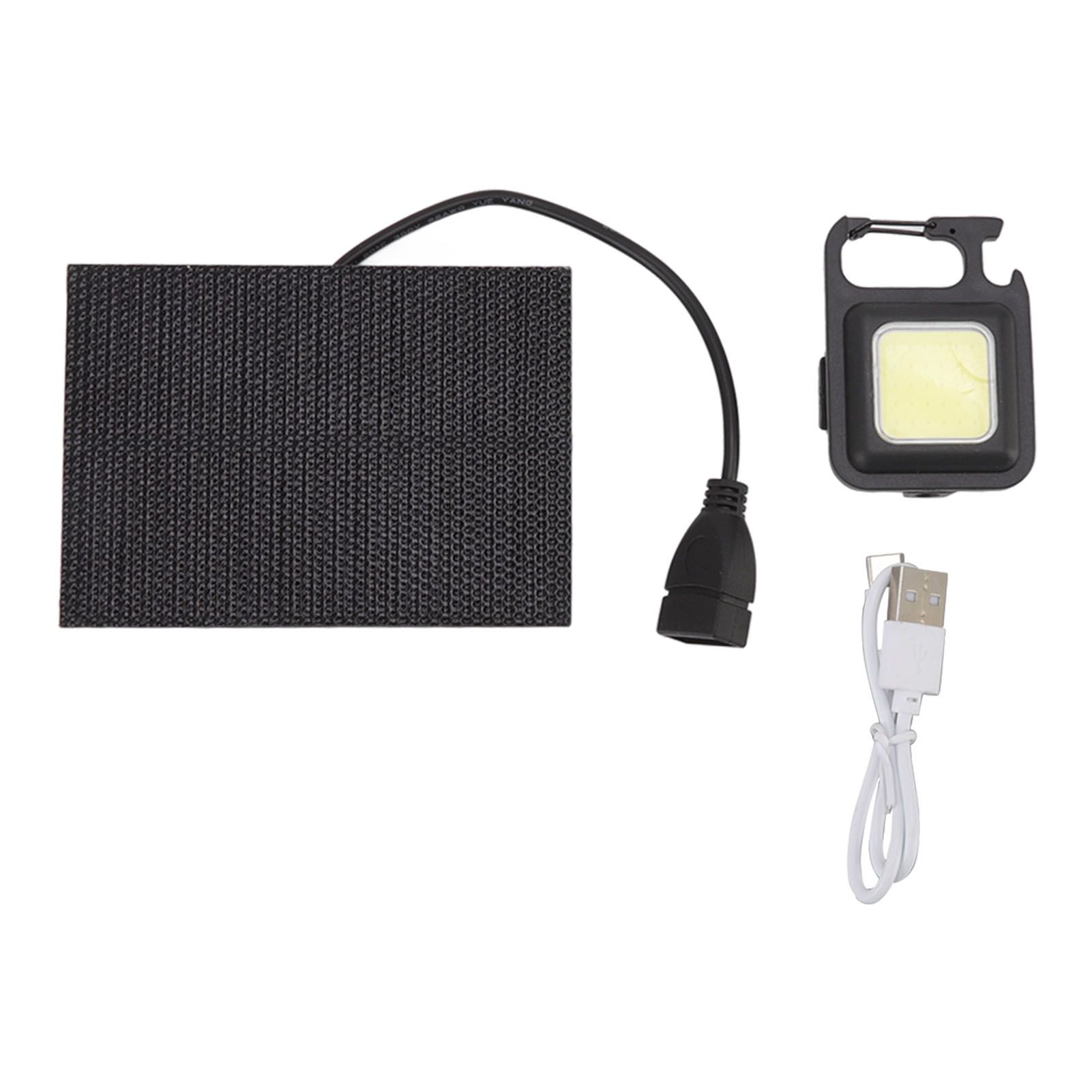 Monocrystalline Solar LED Light 5W IP68 Waterproof USB Rechargeable Solar Panel Light for Outdoor Camping - Image 1