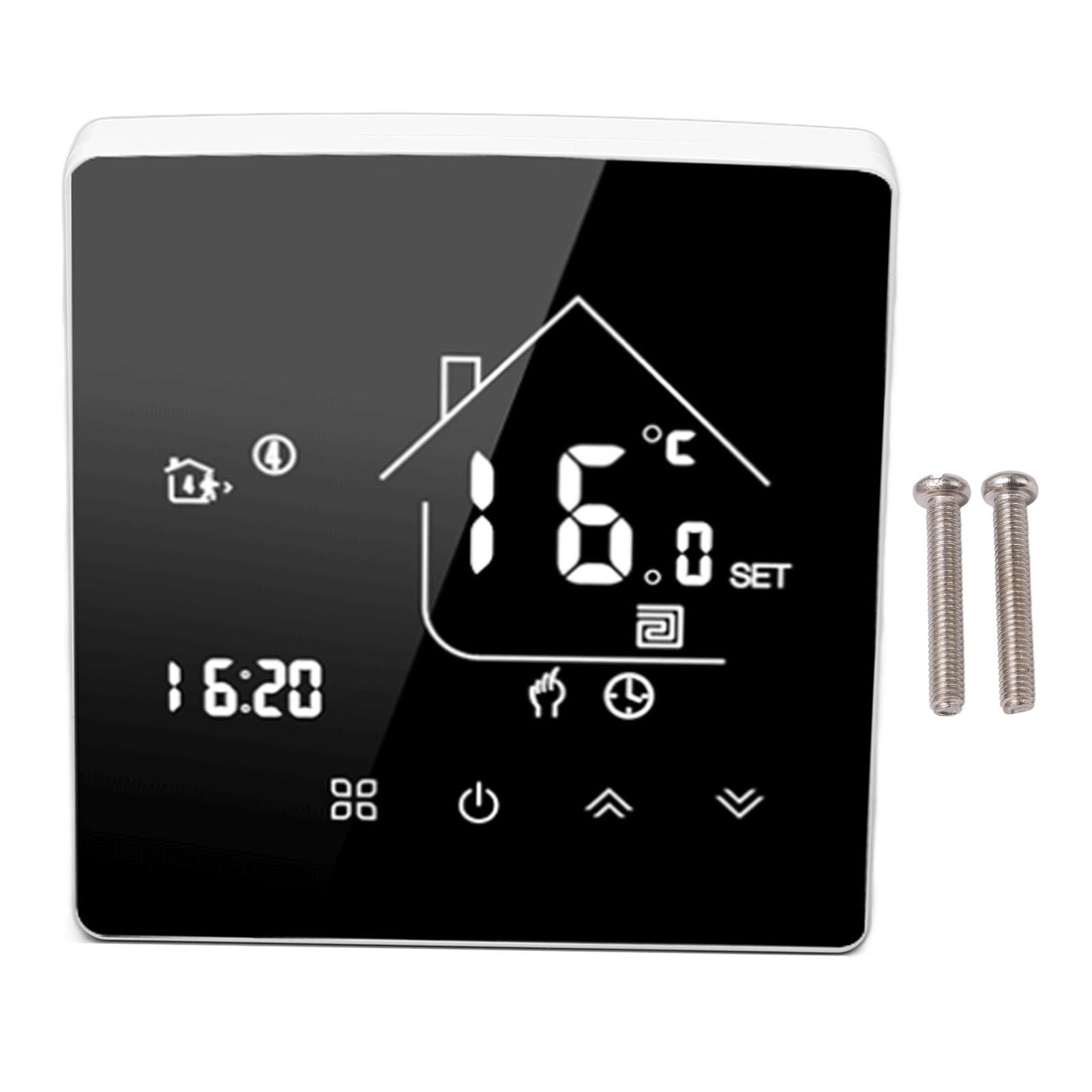 Smart Thermostat LCD Touch Screen Thermostat Programmable Temperature Controller for Boiler 95‑240V Concealed Installation - Image 1