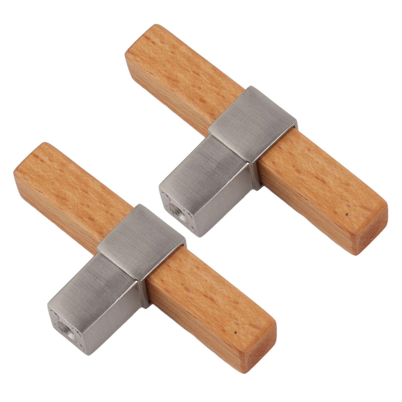 2 Pcs Wooden Cabinet Pulls Single Hole Door Pull Handle Knobs For Kitchen Drawer Cupboard Closet Brushed Silver - Image 6