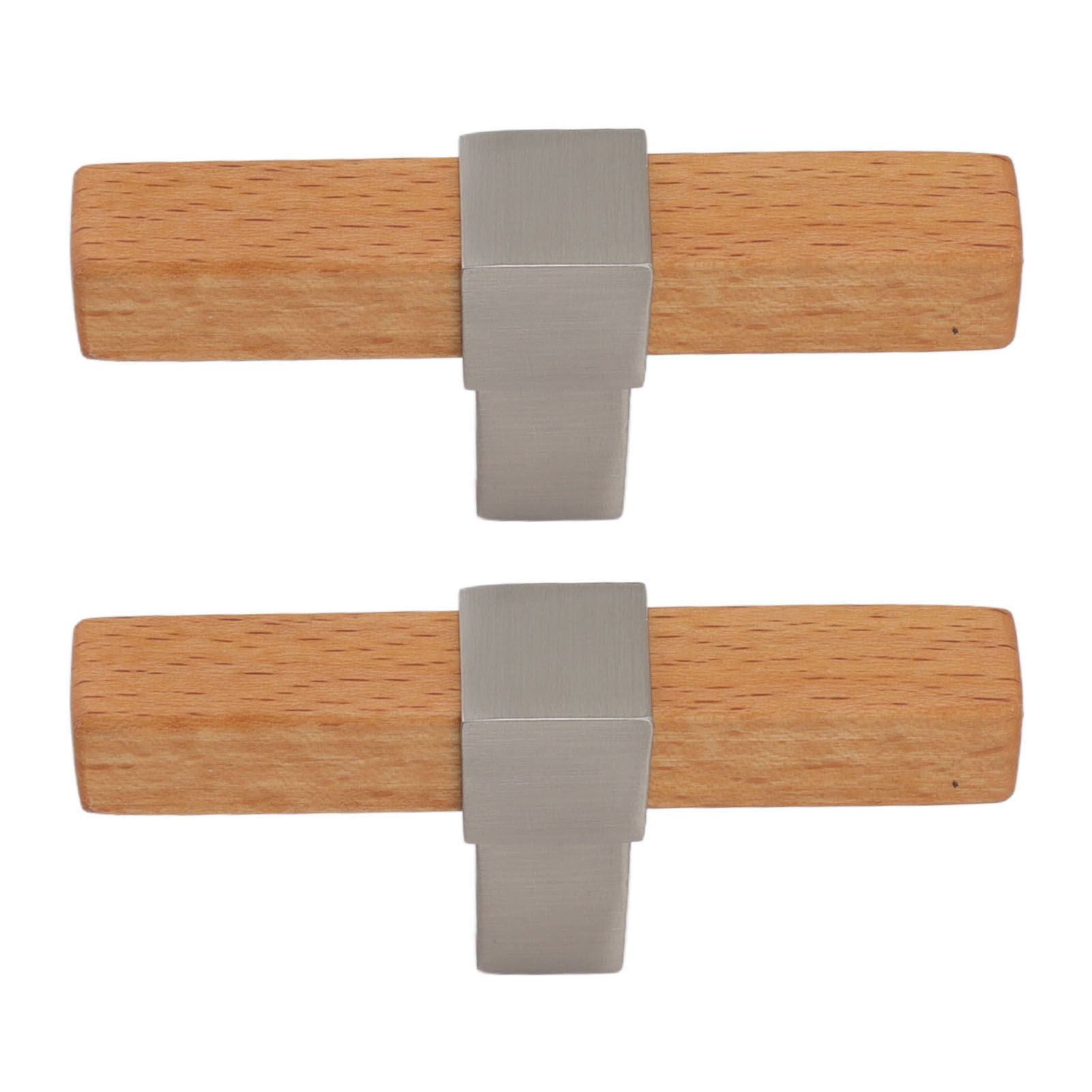 2 Pcs Wooden Cabinet Pulls Single Hole Door Pull Handle Knobs For Kitchen Drawer Cupboard Closet Brushed Silver - Image 8