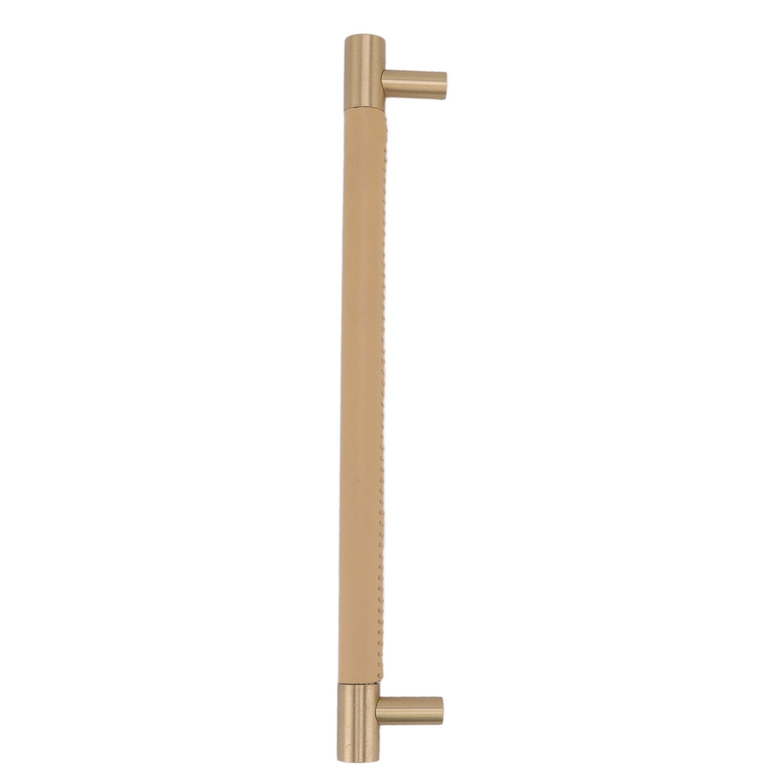 Cabinet Door Handle 224MM Hole Pitch Leather Brass Light Luxury Cupboard Bar Pull Handle for Home Wardrobe Drawer Beige - Image 5