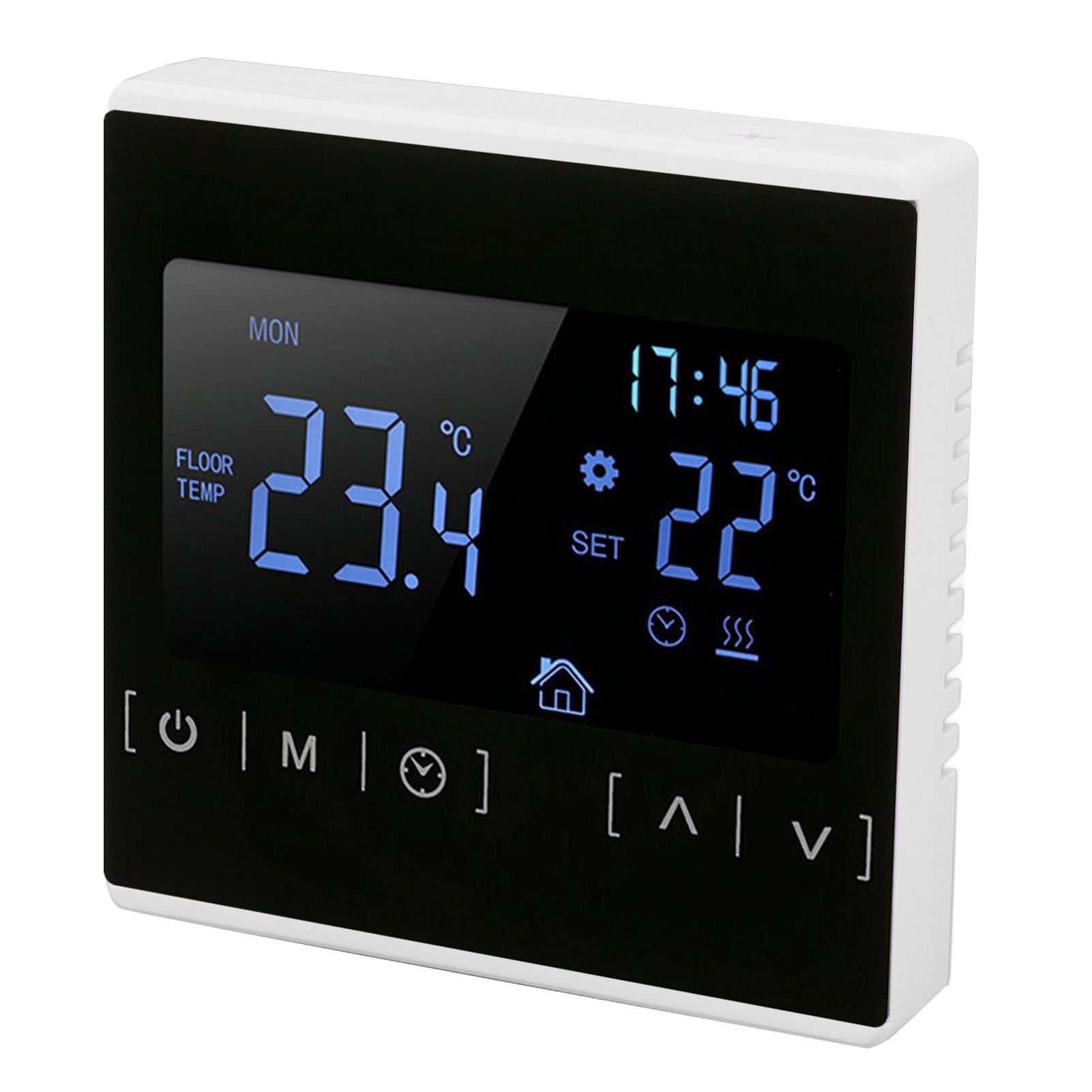 Smart Thermostat Backlit Touch Screen Dual Control Temperature Controller for Floor Heating High Power AC 85V‑240V White - Image 2