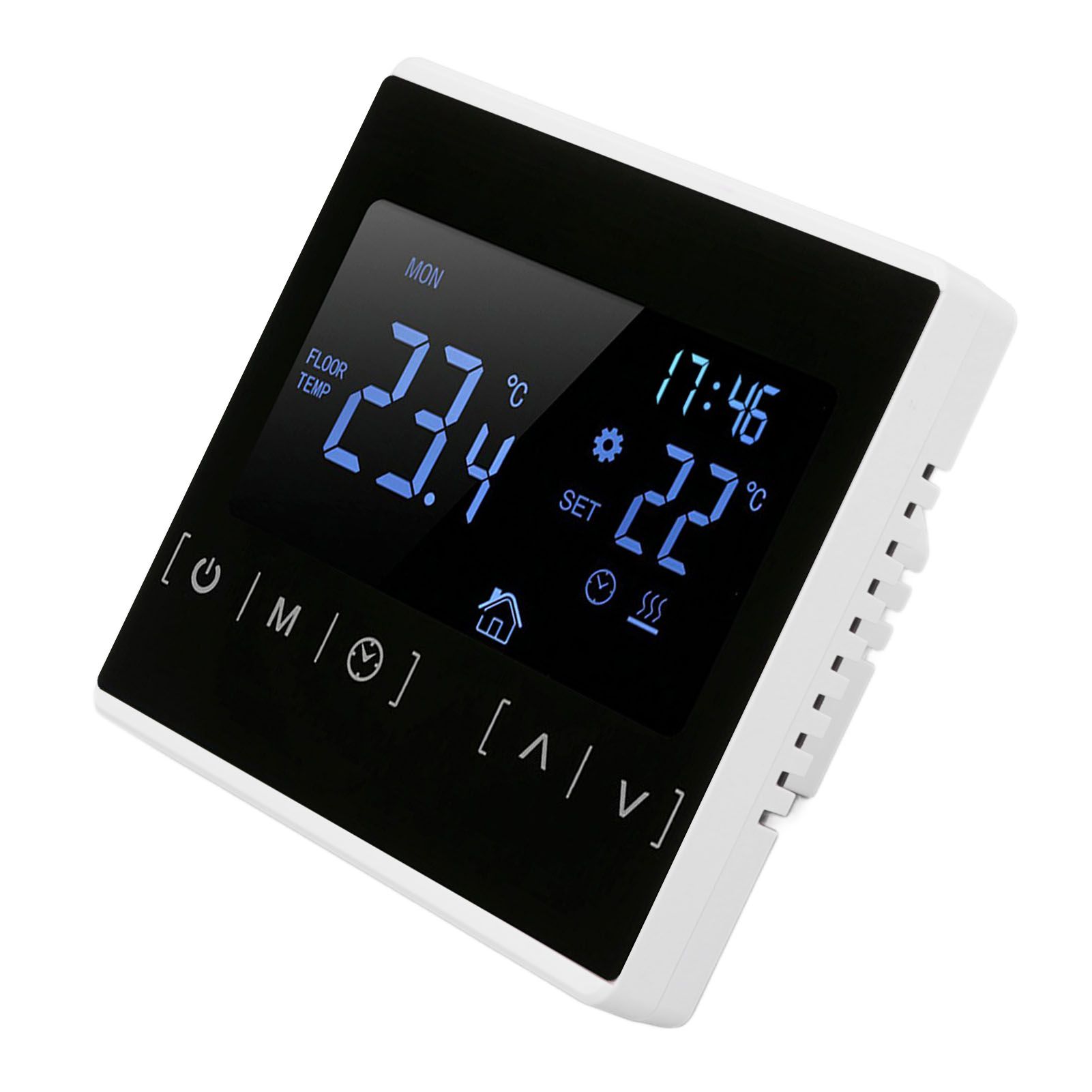 Smart Thermostat Backlit Touch Screen Dual Control Temperature Controller for Floor Heating High Power AC 85V‑240V White - Image 4