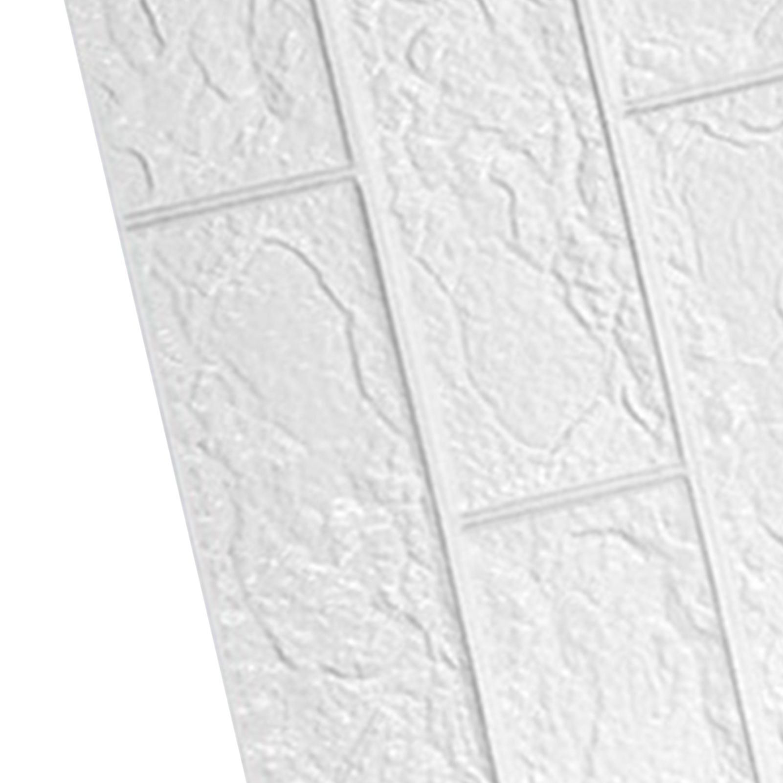3D Wallpaper Self Adhesive Waterproof Cuttable Odorless Faux Brick Wall Panel for Living Room Bedroom White 10pcs - Image 7