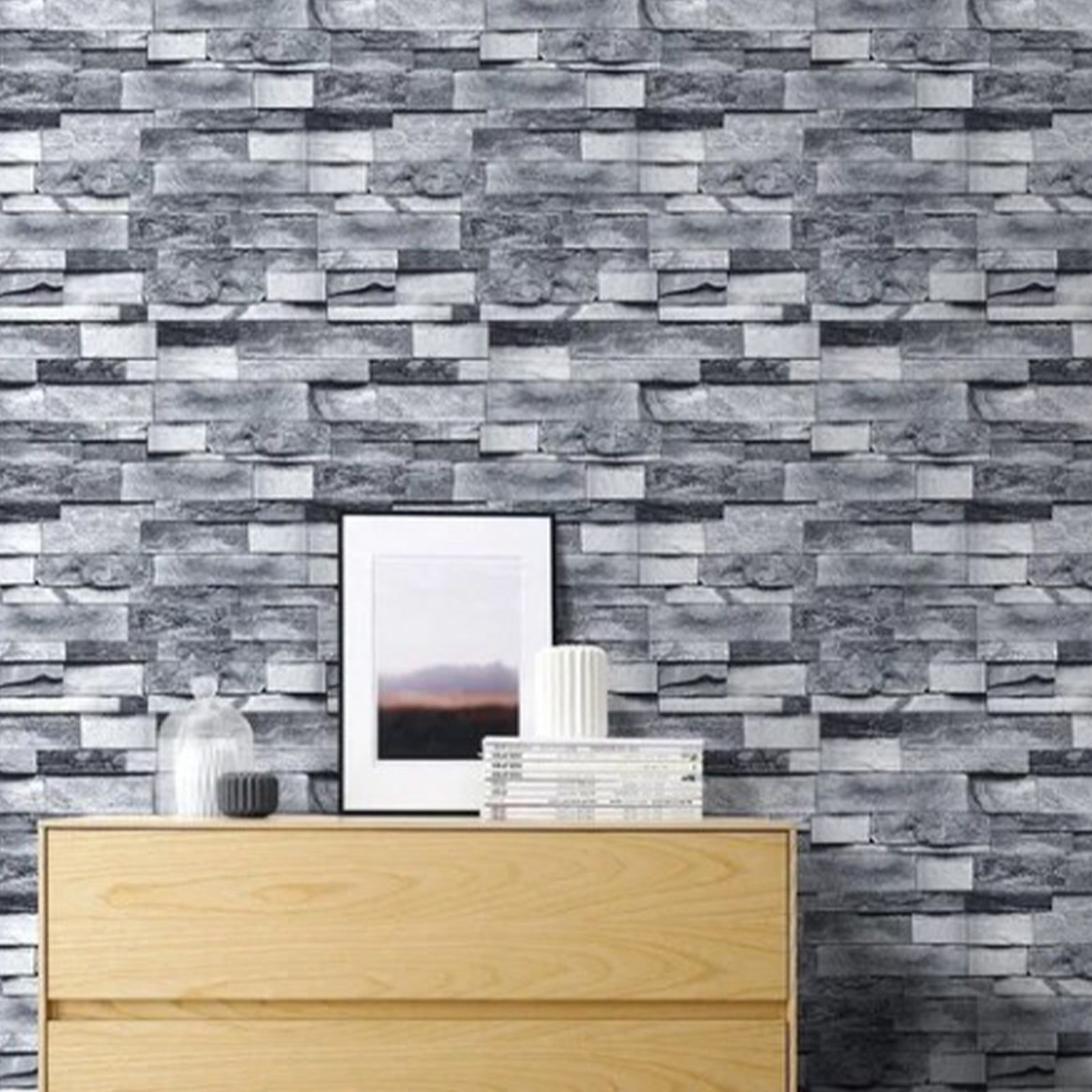 Self Adhesive Wallpaper 3D Simulation Brick Designed Thickened Paper Wall Stickers for Decoration - Image 5
