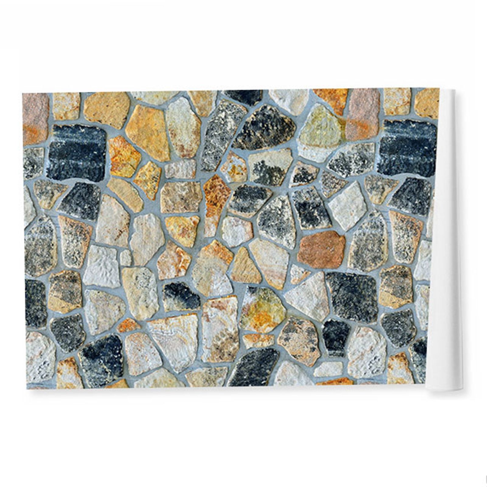 45cmx10m Simulated Stone Wallpaper Home Brick Grain Wall Sticker Colorful Rock Pattern - Image 2