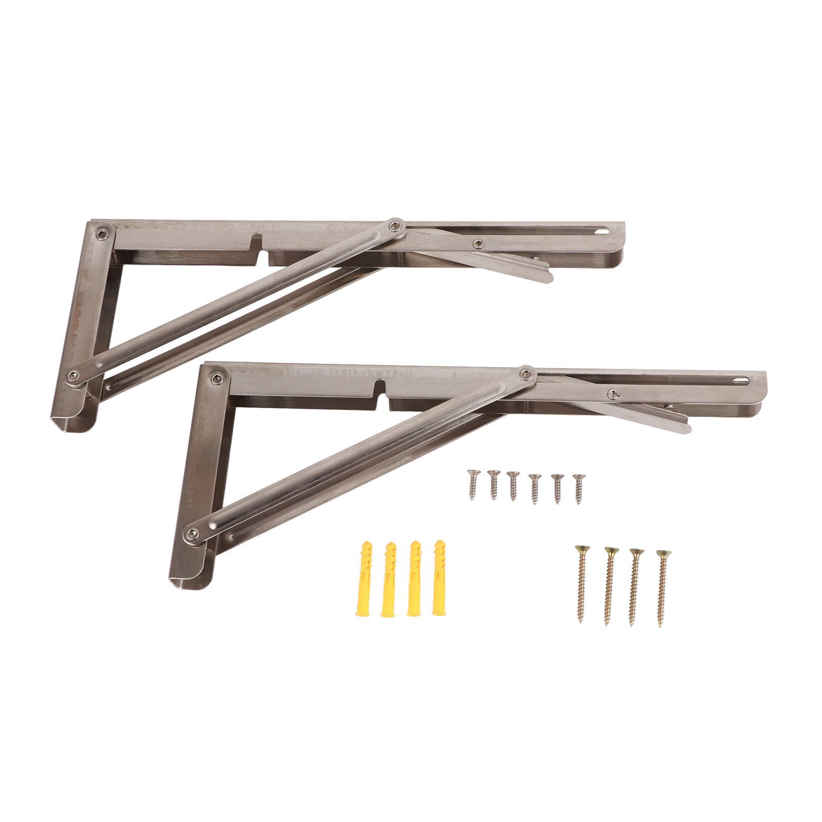 Triangular Folding Angle Bracket Thickened Stainless Steel L Shaped Folding Angle Support for Kitchen Bedroom - Image 1