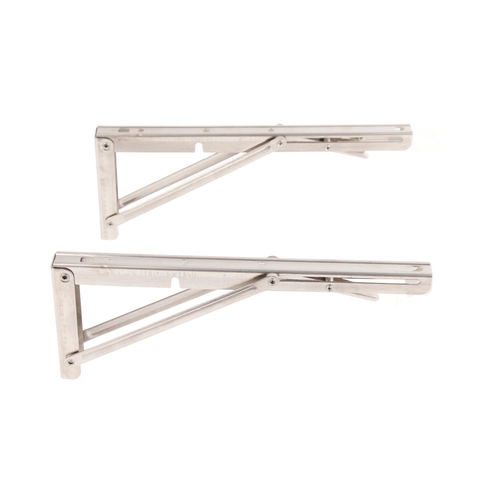 Triangular Folding Angle Bracket Thickened Stainless Steel L Shaped Folding Angle Support for Kitchen Bedroom - Image 2