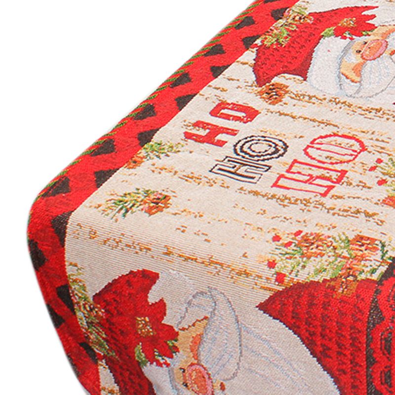 Christmas Table Runner Flag Printing Wear Dirt Resistant Xmas Christmas Table Flag for Christmas Table Cloth Decoration Santa Model - Image 3