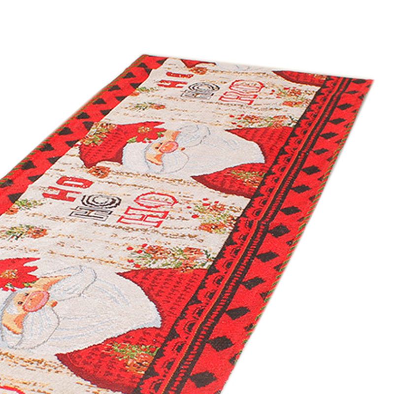 Christmas Table Runner Flag Printing Wear Dirt Resistant Xmas Christmas Table Flag for Christmas Table Cloth Decoration Santa Model - Image 4