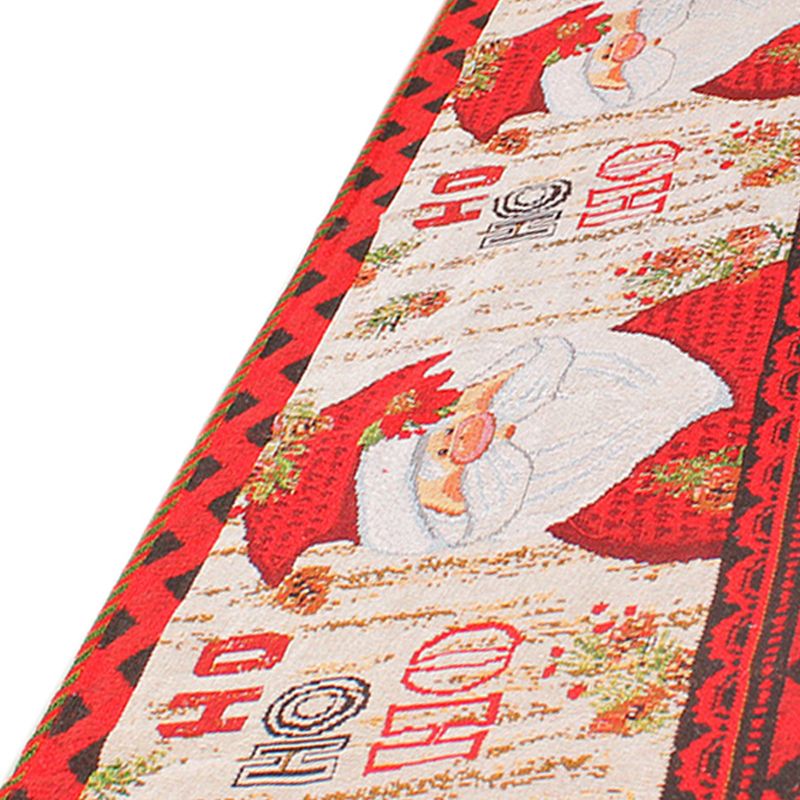 Christmas Table Runner Flag Printing Wear Dirt Resistant Xmas Christmas Table Flag for Christmas Table Cloth Decoration Santa Model - Image 7