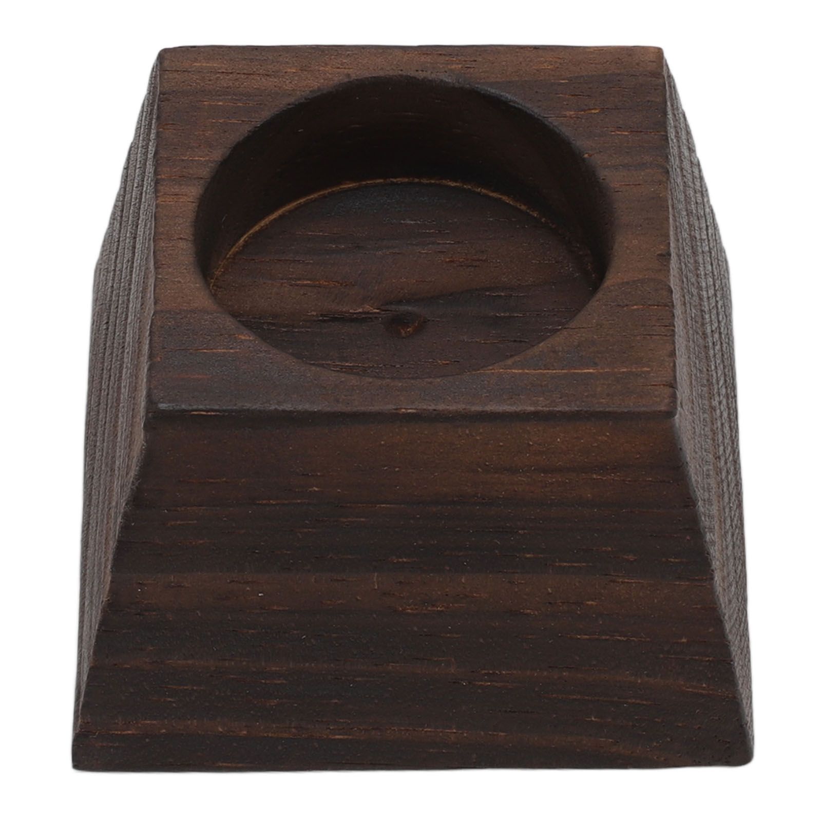 Candle Holder Trapezoid Wood Retro Table Decoration Ornament for Christmas Day Wedding Black Wood - Image 6